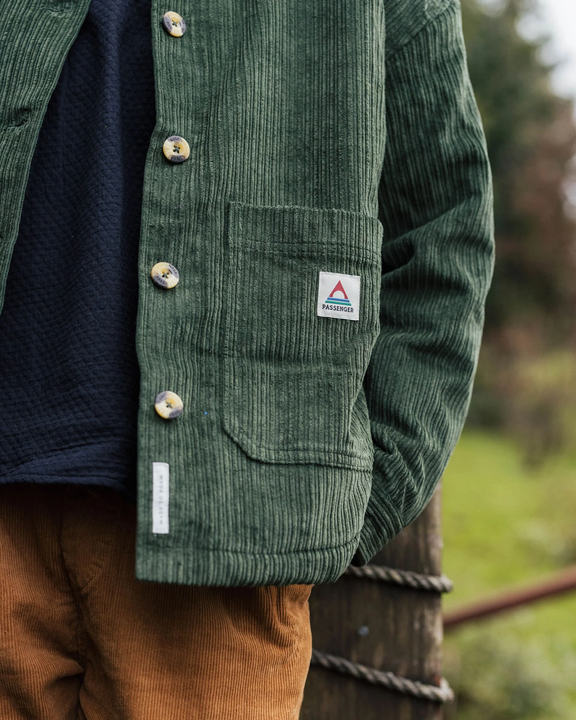 Flint Corduroy Overshirt - Fir Tree - Image 3