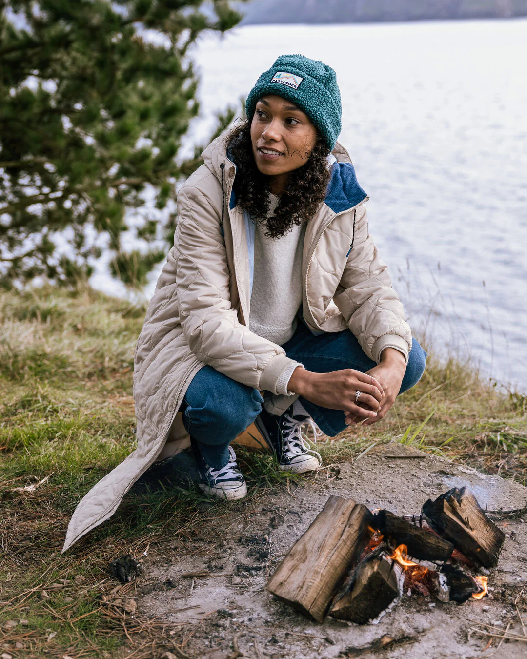 Flora Long Insulated Parka - White Pepper - Image 3