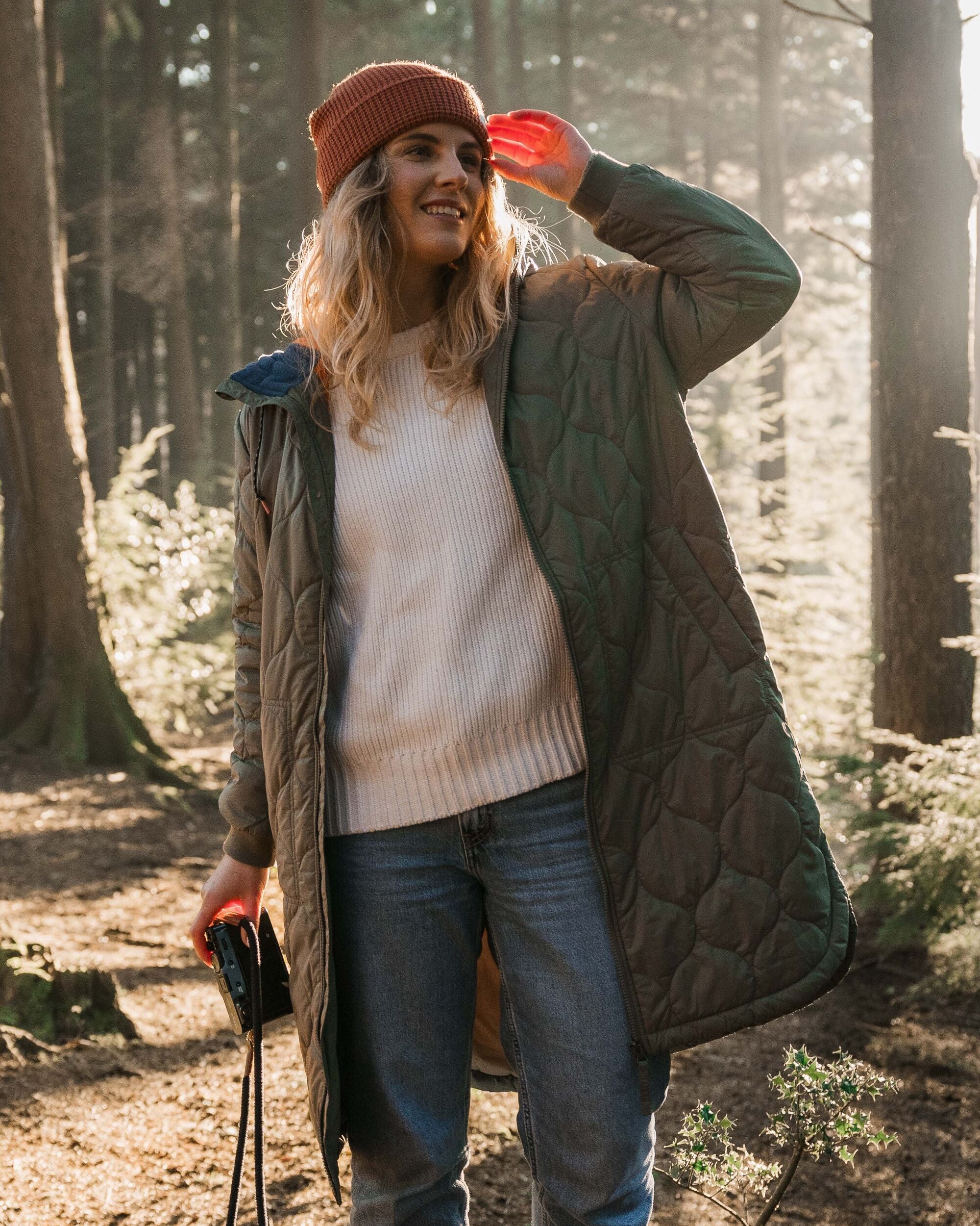 Flora Long Insulated Parka - Dusty Olive - Image 3
