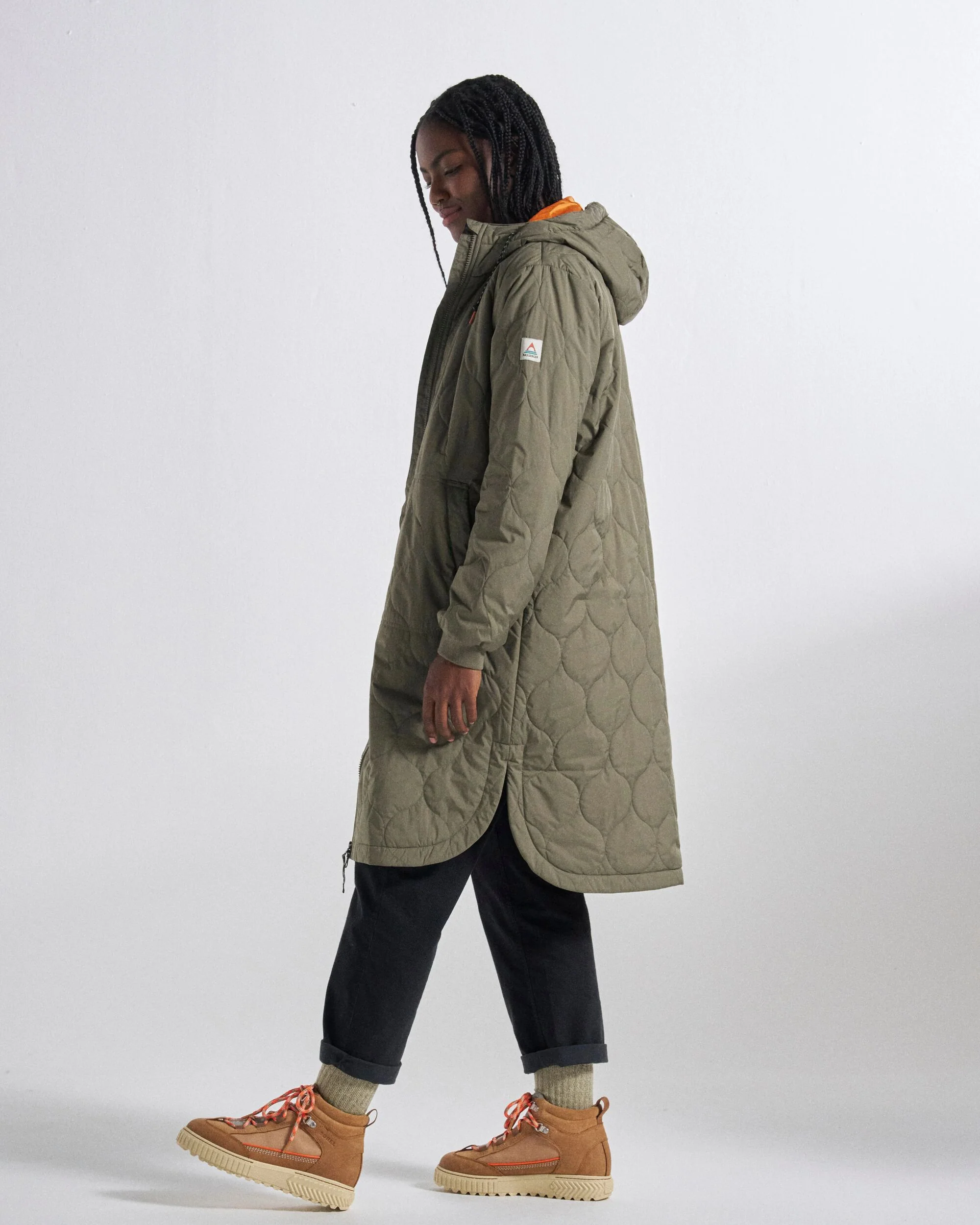 Flora Long Insulated Parka - Dusty Olive - Image 7