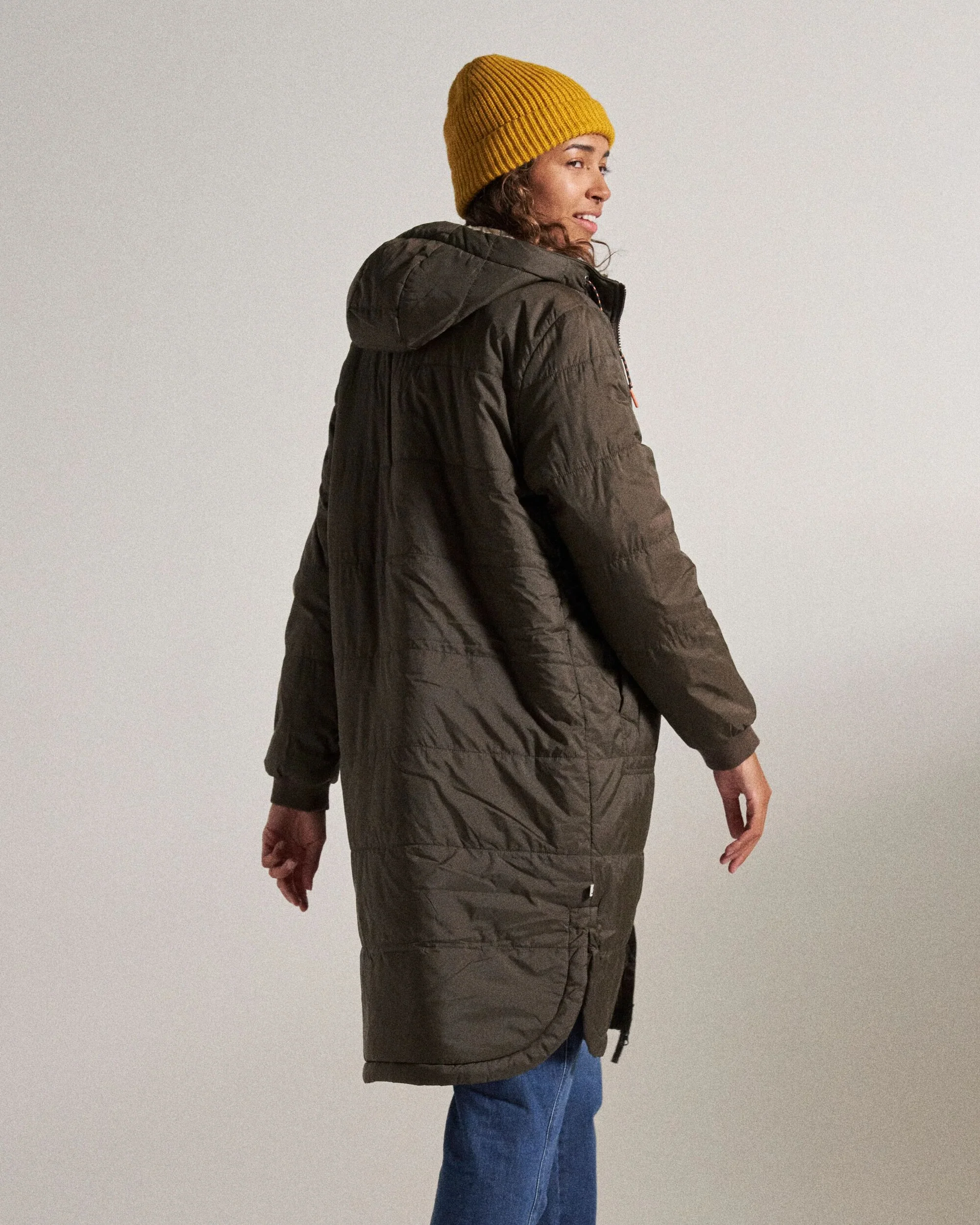 Flora Sherpa Lined Parka - Coffee - Image 7