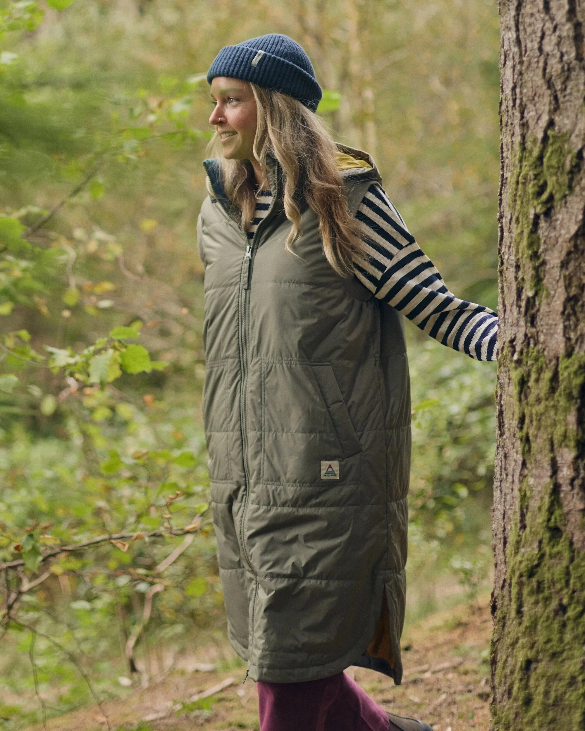Flora Sherpa Lined Gilet - Dusty Olive - Image 4
