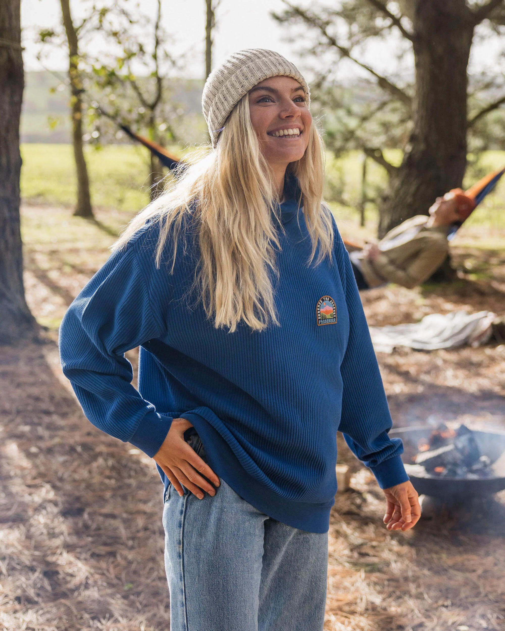 Flourish Roll Neck Top - True Blue - Image 4
