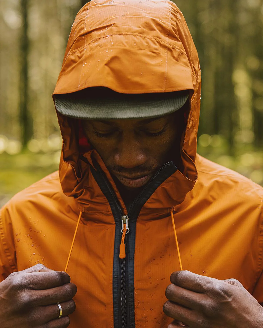 Flow 1/2 Zip Water Resistant Jacket - Glazed Ginger/Deep Navy - Image 6