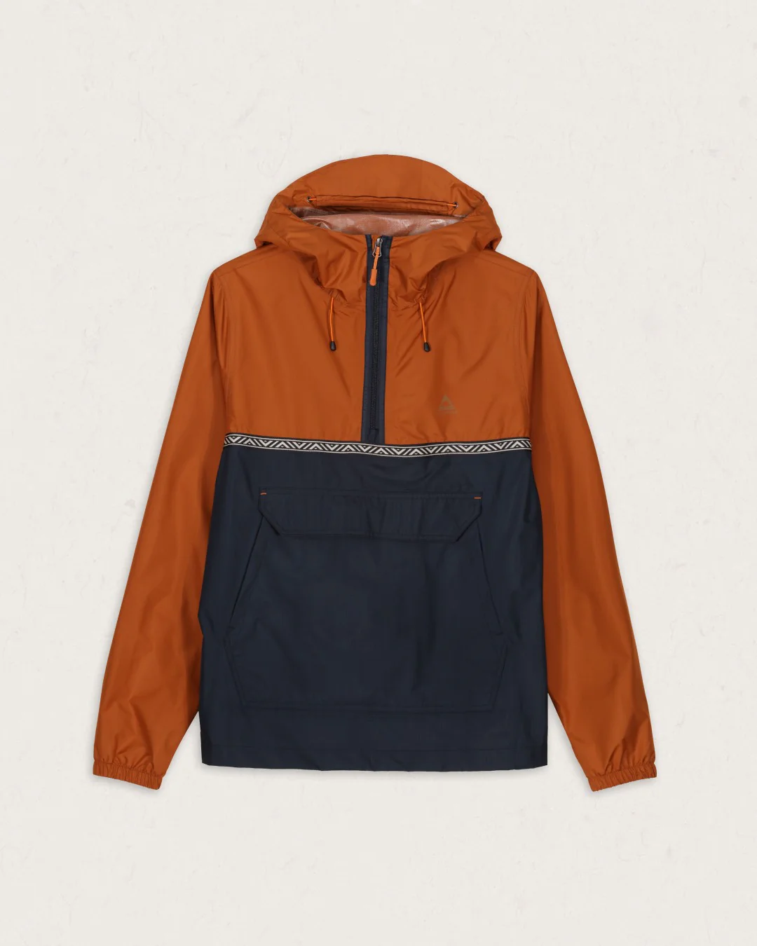 Flow 1/2 Zip Water Resistant Jacket - Glazed Ginger/Deep Navy - Image 9
