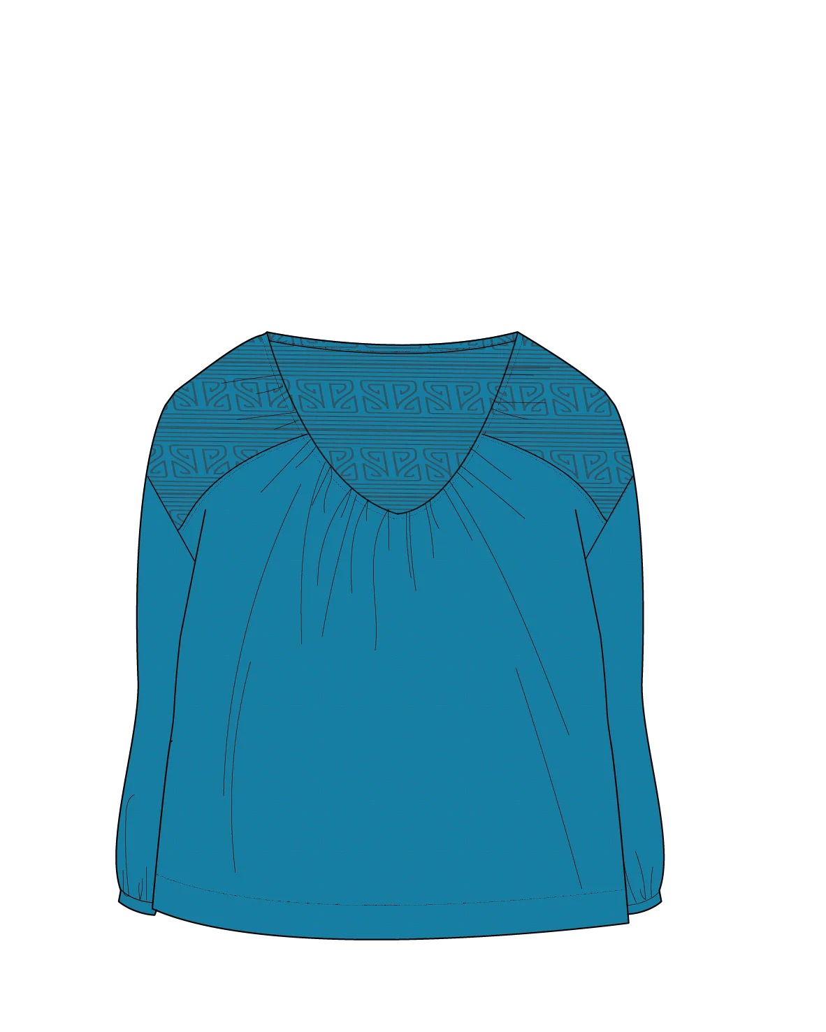Flurry LS Woven Top - Bluejay - Image 6