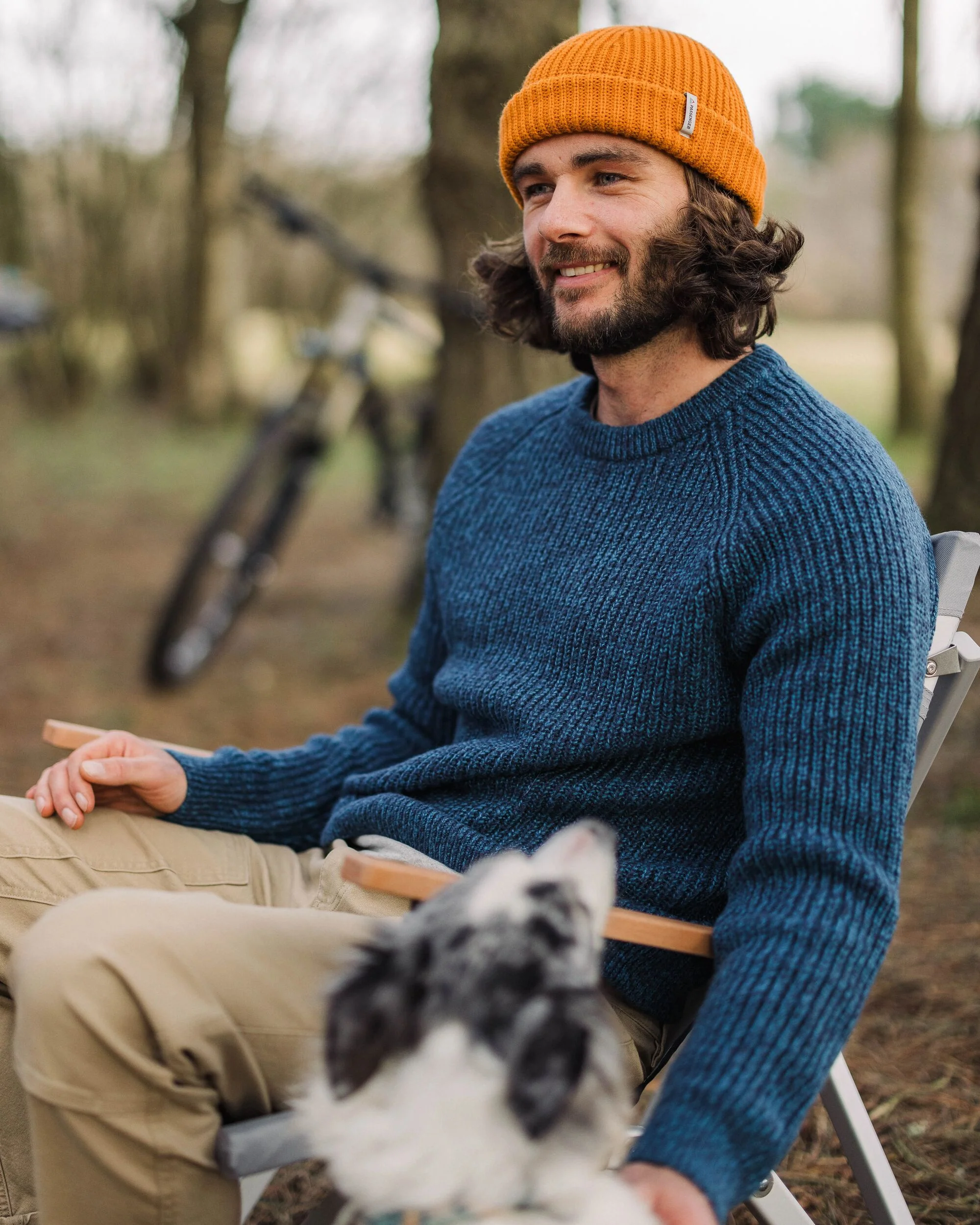 Fog Knitted Jumper - Rich Navy - Image 3