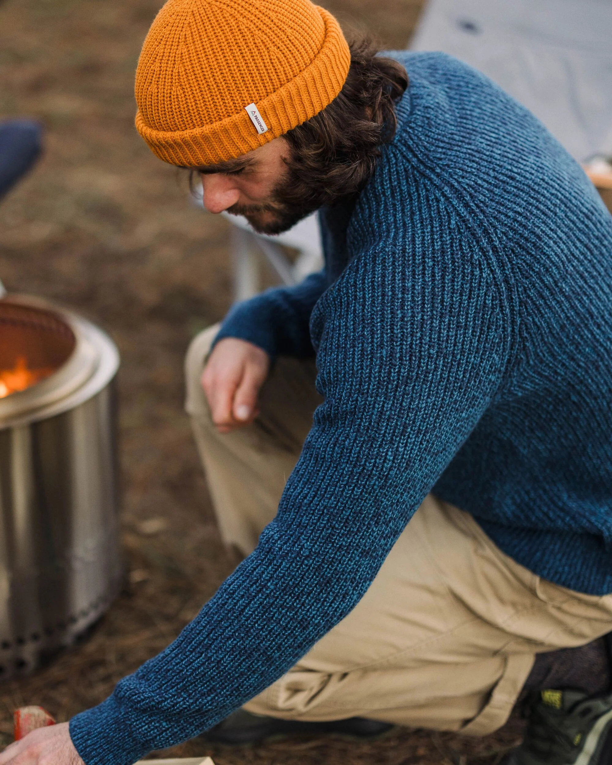 Fog Knitted Jumper - Rich Navy - Image 4