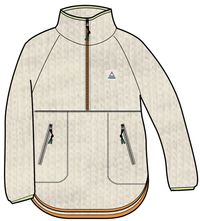 Folksy Sherpa Fleece - Oat - Image 9
