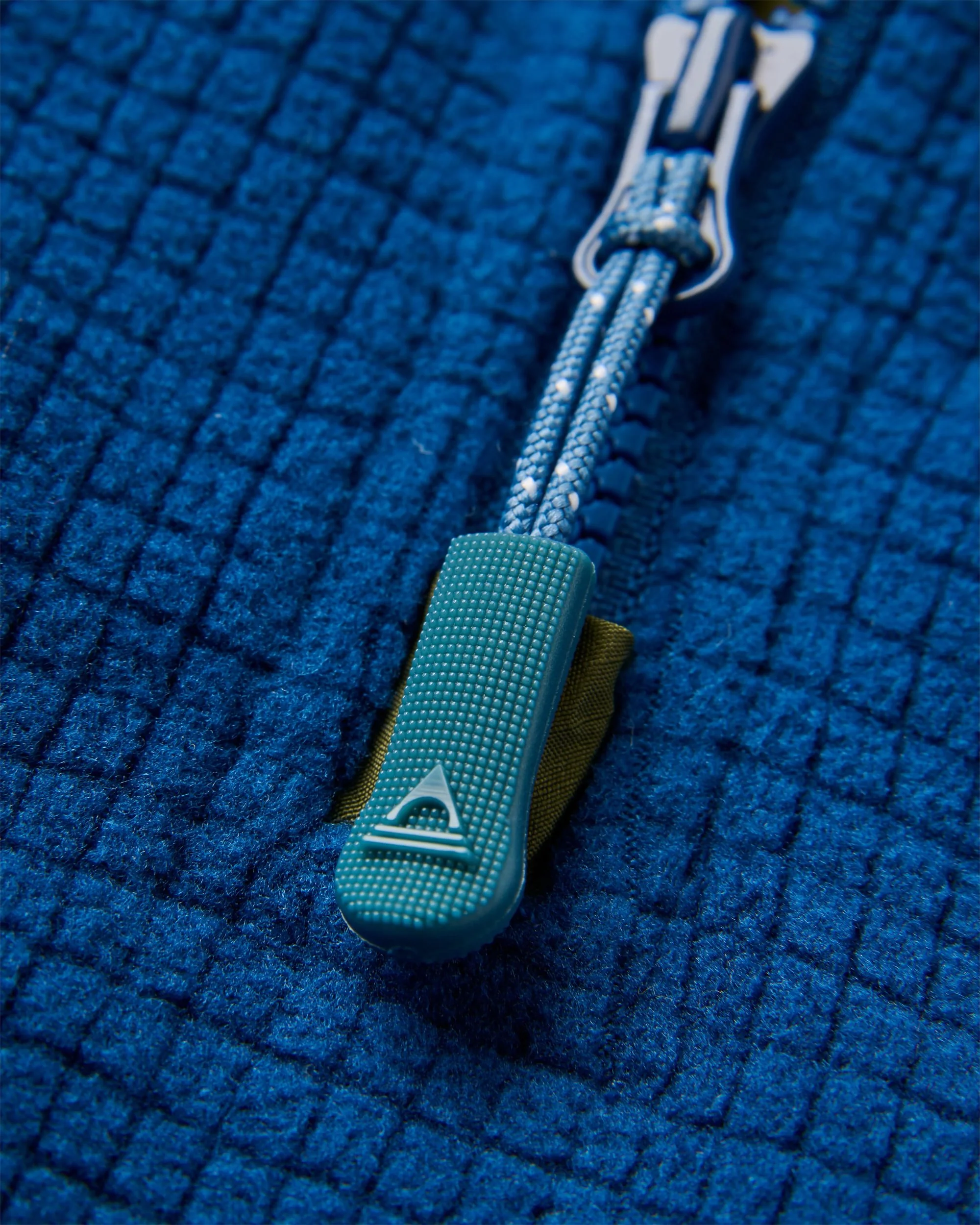 Forestscape Grid Fleece Hoodie - Blue Navy - Image 3