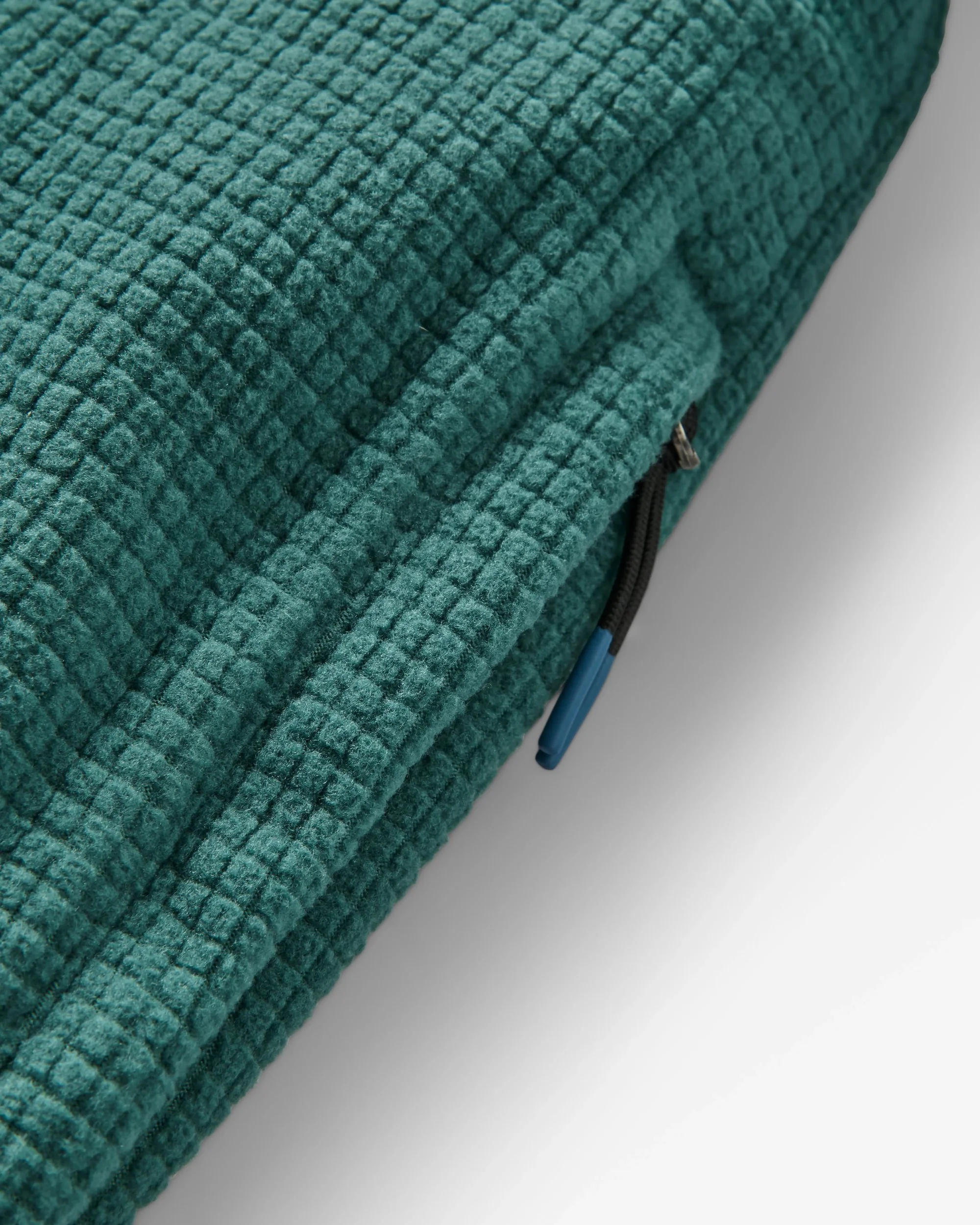 Forestscape Grid Fleece Hoodie - Deep Ocean - Image 8