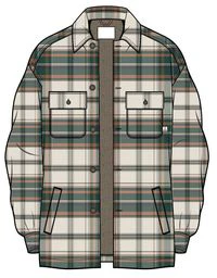 Freestyle Sherpa-Lined Overshirt - Birch/Rain Forest Check - Image 12