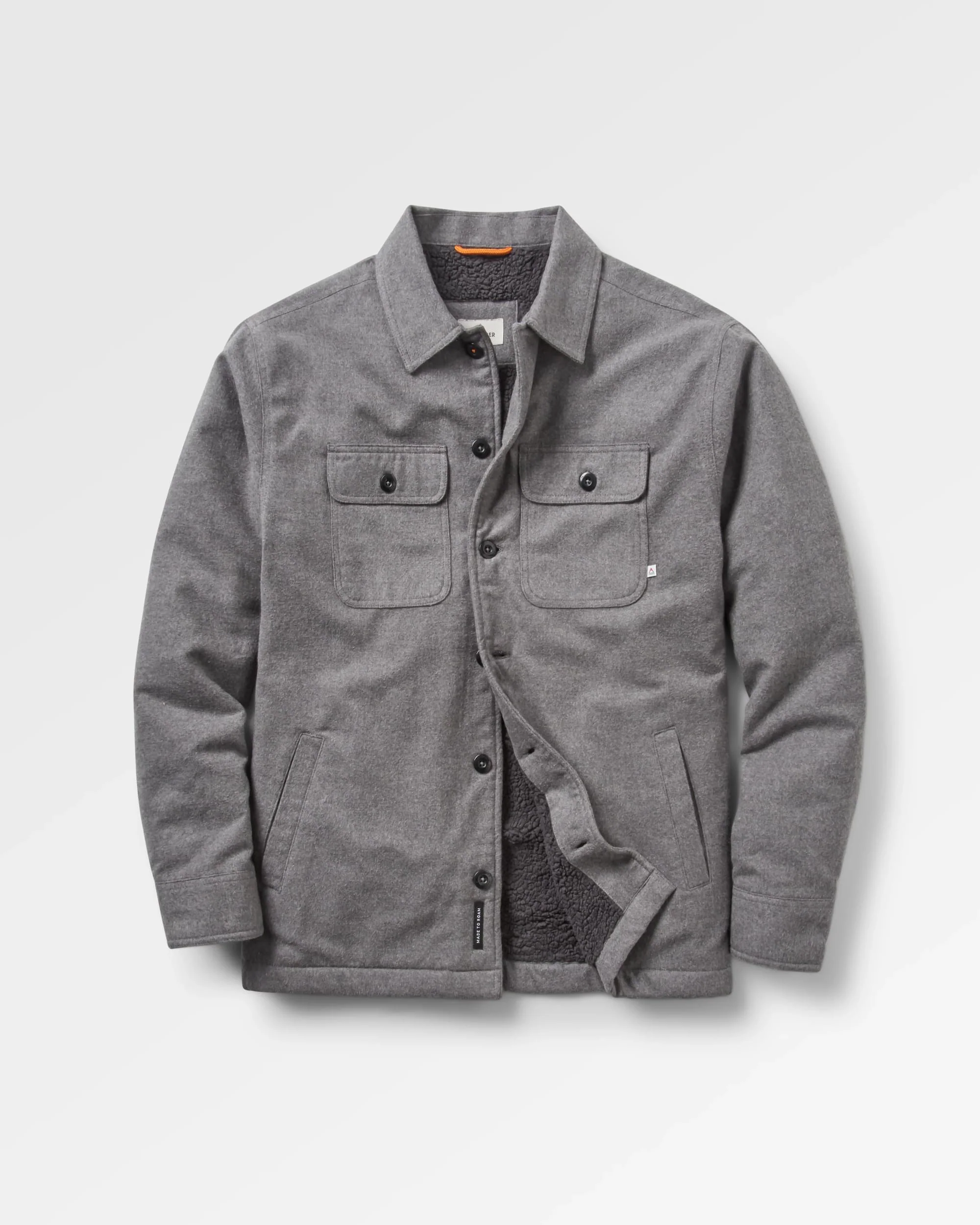 Freestyle Sherpa-Lined Overshirt - Grey Marl - Image 2