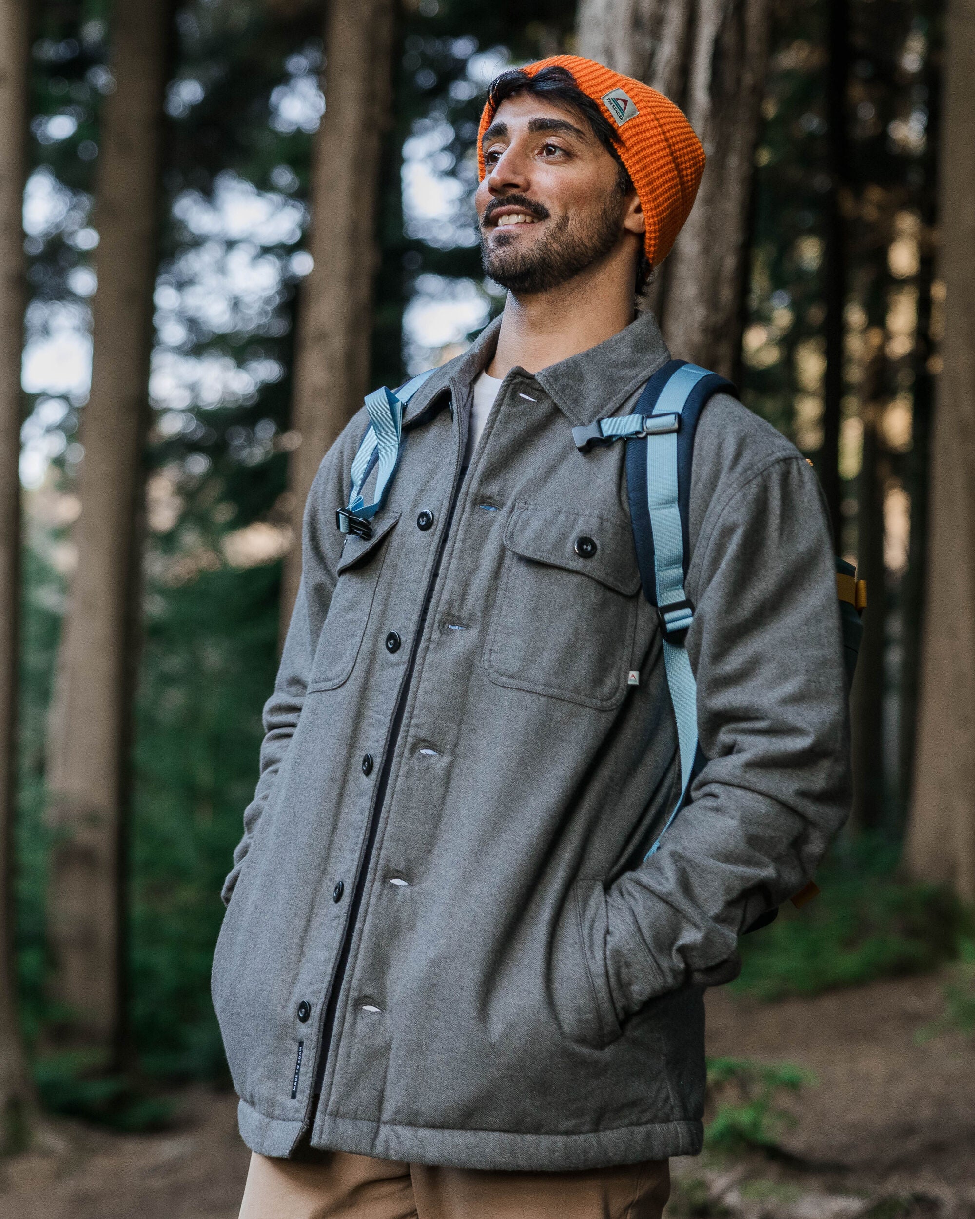 Freestyle Sherpa-Lined Overshirt - Grey Marl - Image 3