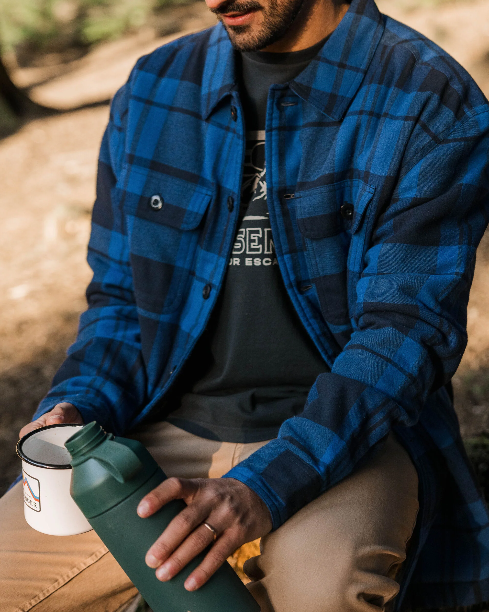 Freestyle Sherpa-Lined Overshirt - True Blue - Image 7