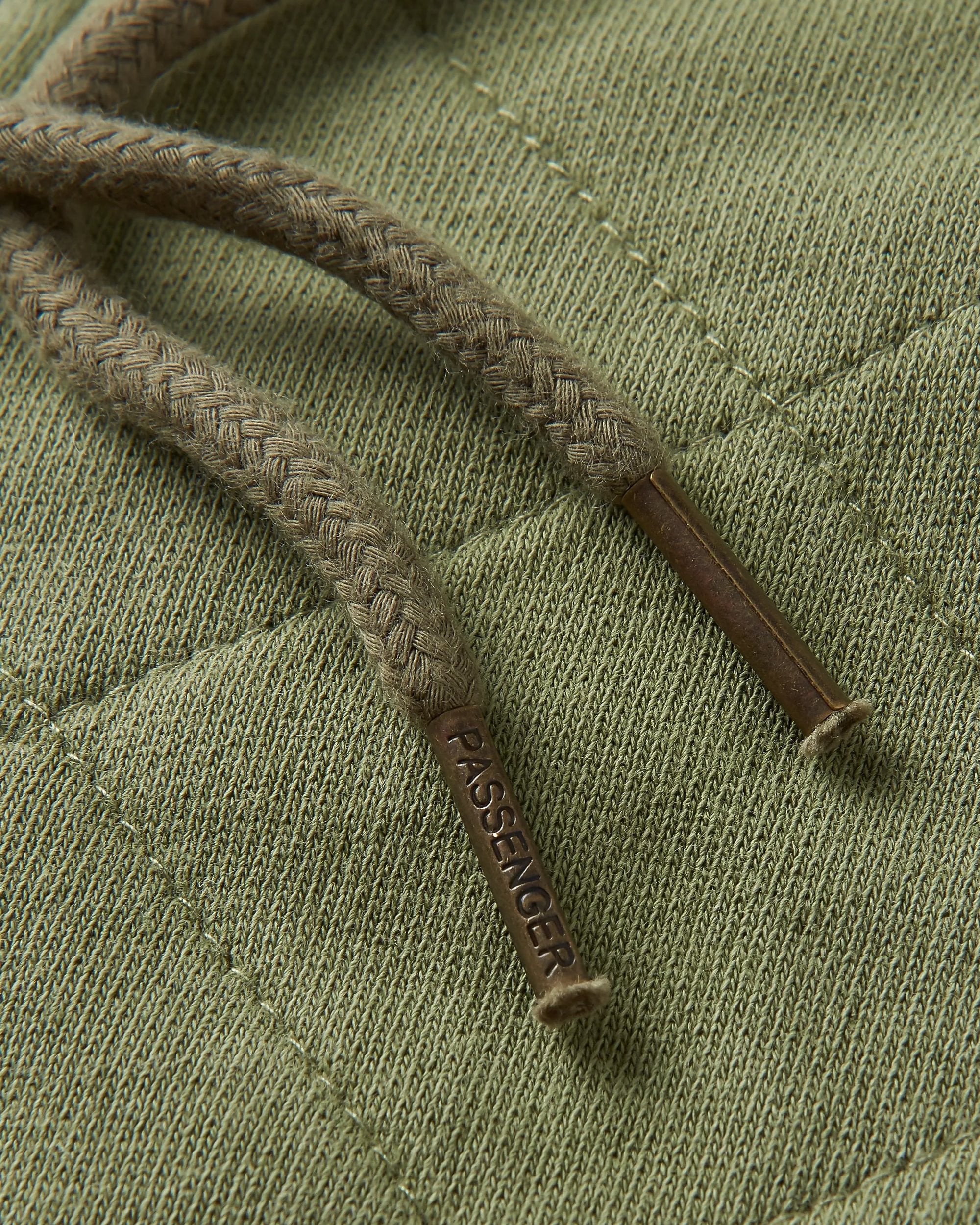 Getaway Quilted Full Zip Hoodie - Khaki - Image 10