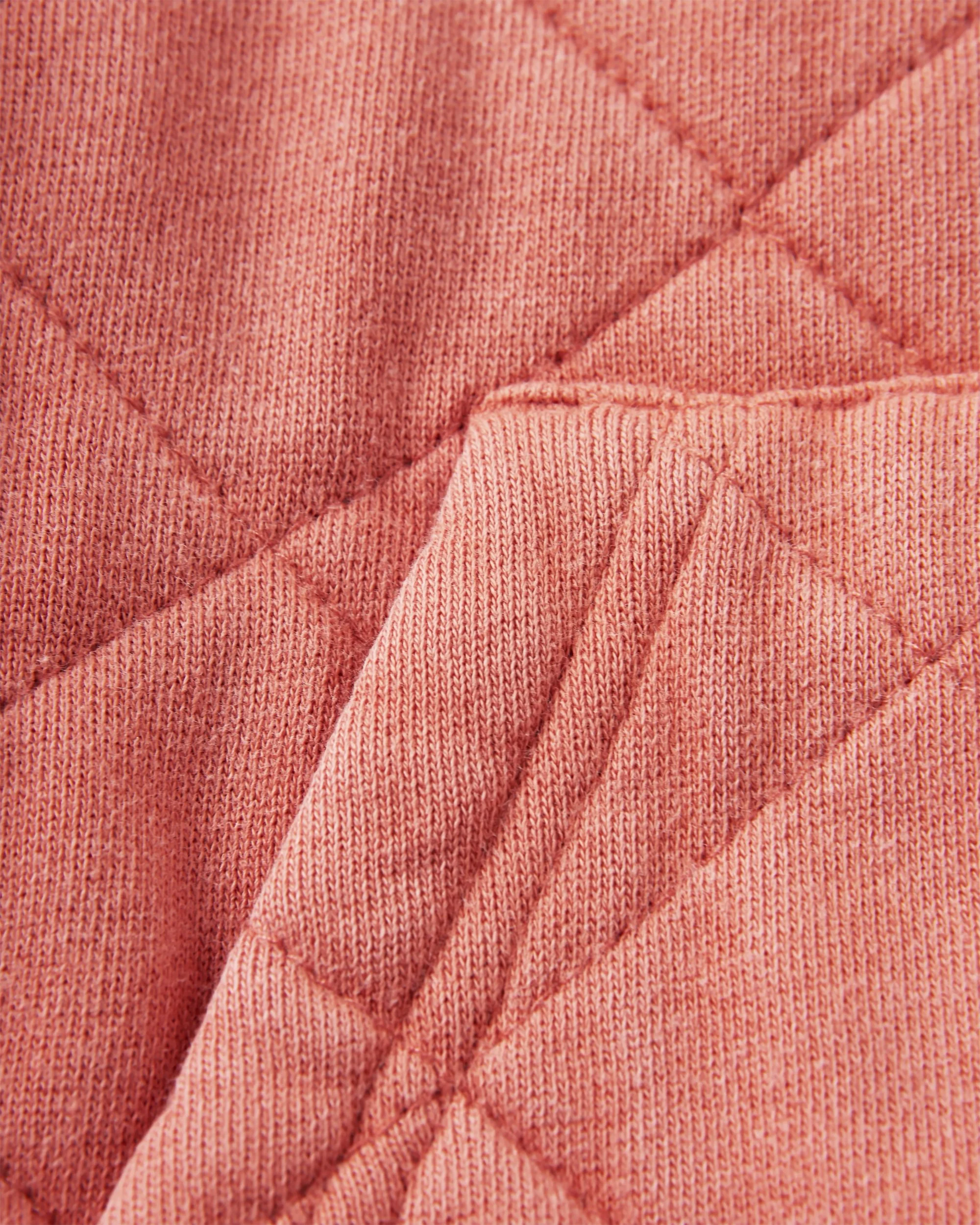 Getaway Quilted Full Zip Hoodie - Burnt Orange - Image 9