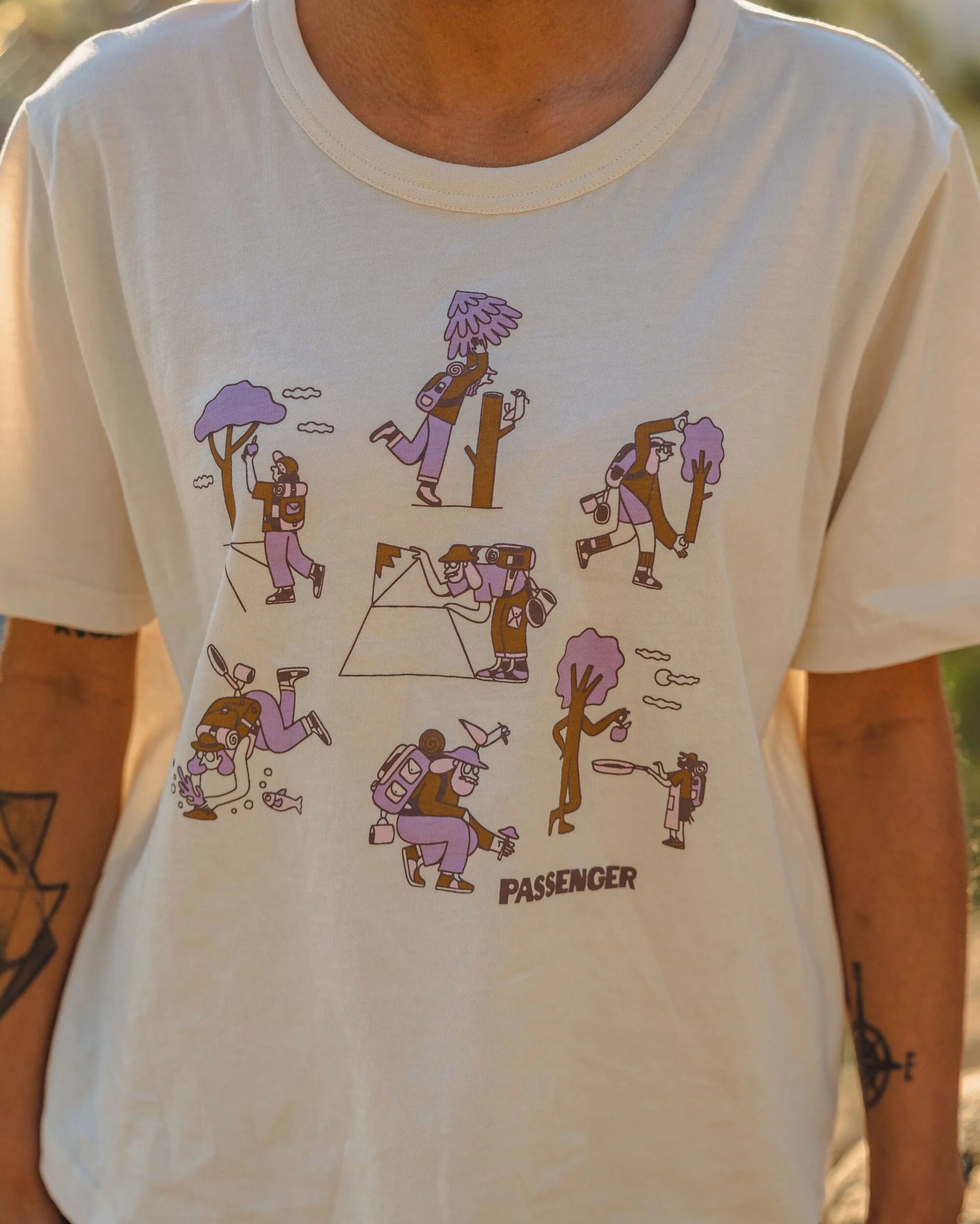 Go Forage Organic Cotton T-Shirt - Birch - Image 2