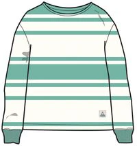 Graceful Textured LS Top - Greenlake Stripe - Image 8