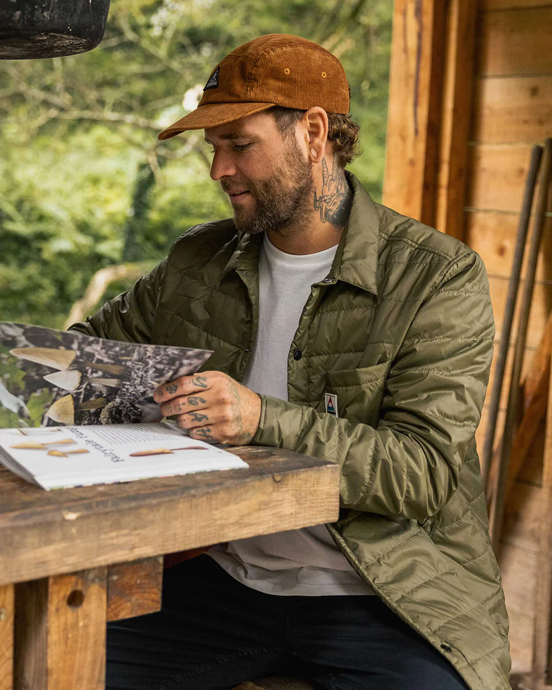 Grain Insulated Overshirt - Khaki - Image 3
