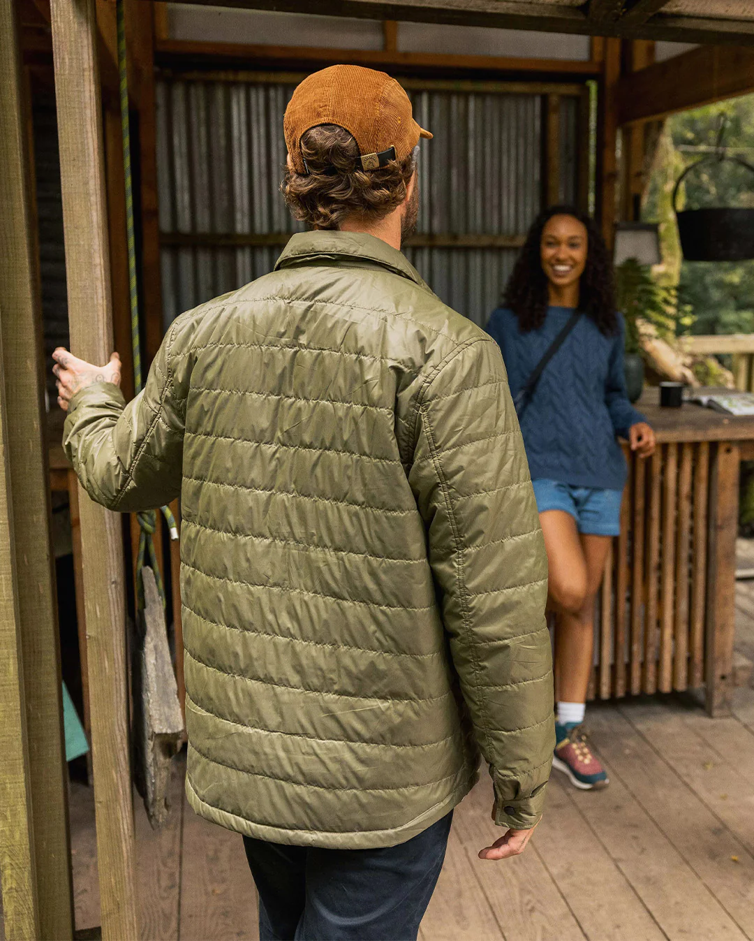Grain Insulated Overshirt - Khaki - Image 5