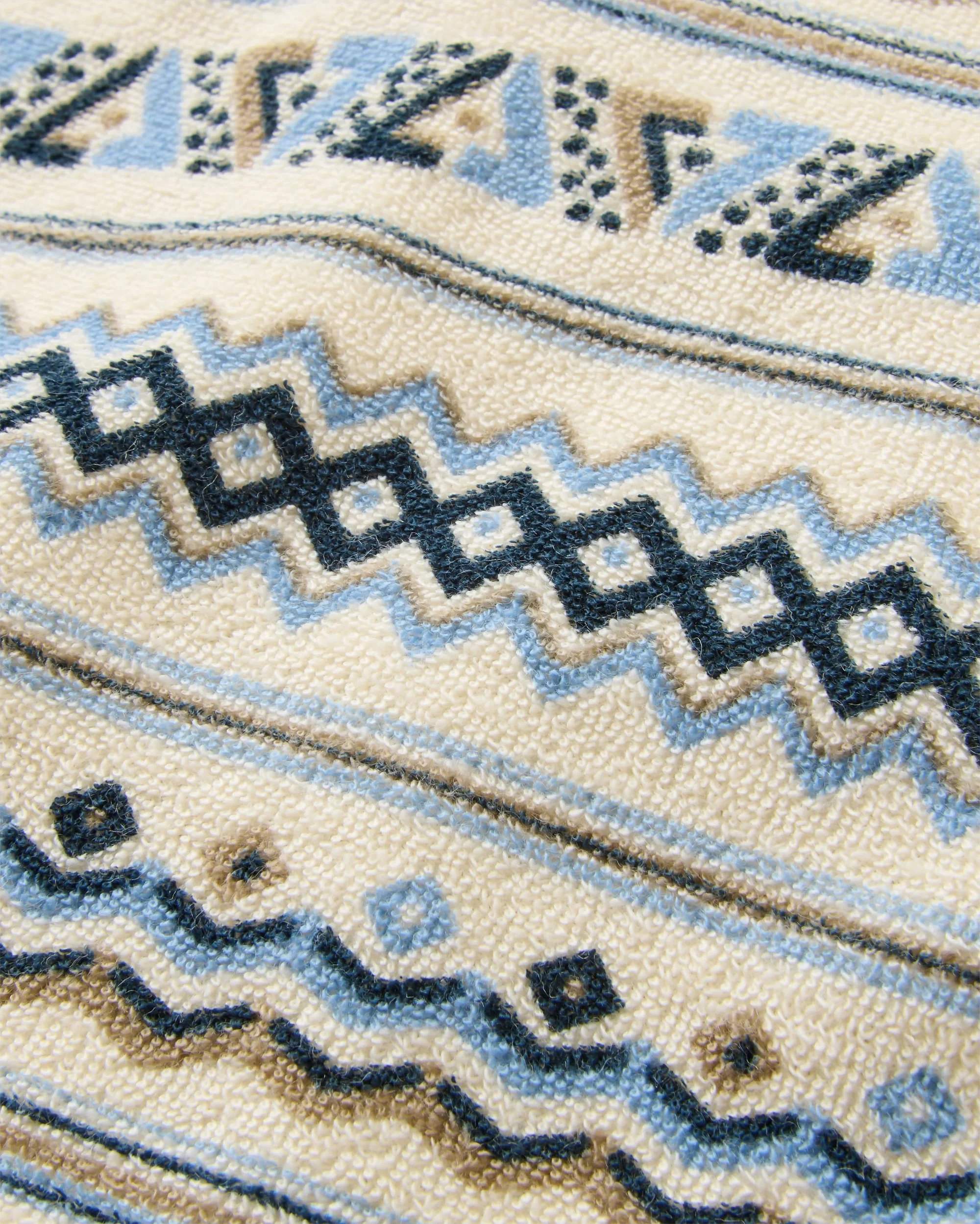 Groovy Towelling Hoodie - Geo Stripe Birch - Image 4