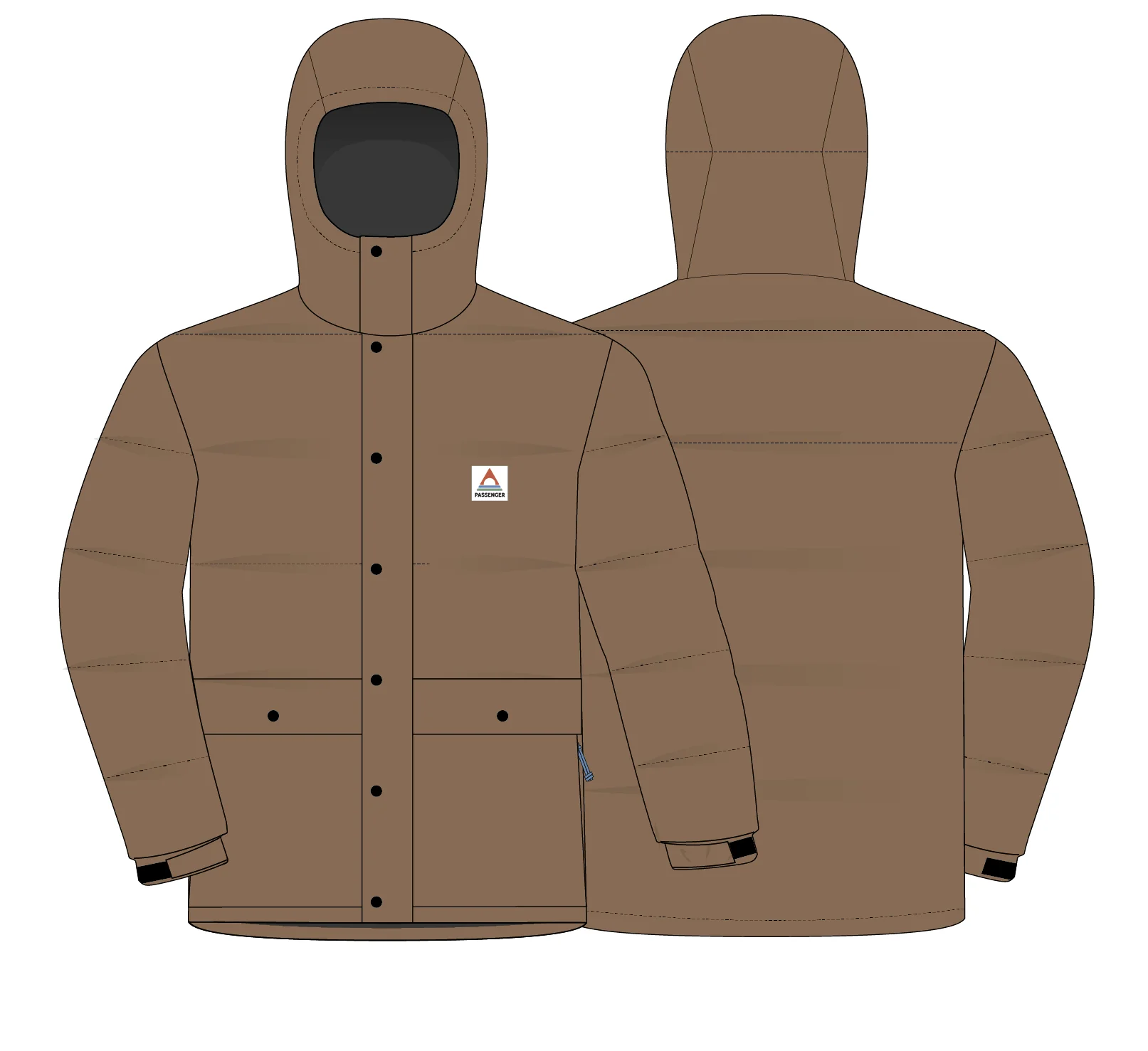 Grounded Down Jacket - Toffee - Image 12
