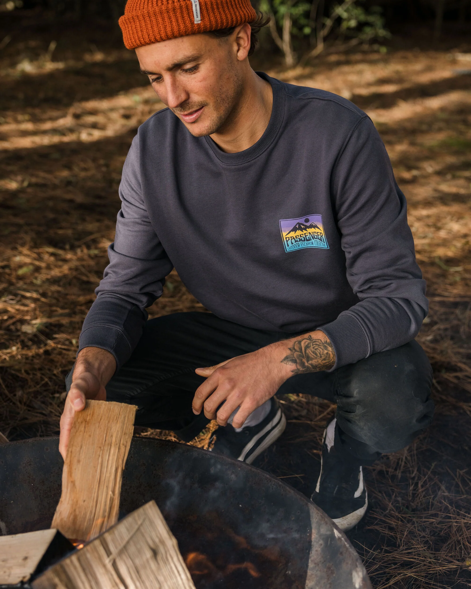 Grounded Organic Cotton Sweatshirt - Charcoal - Image 2