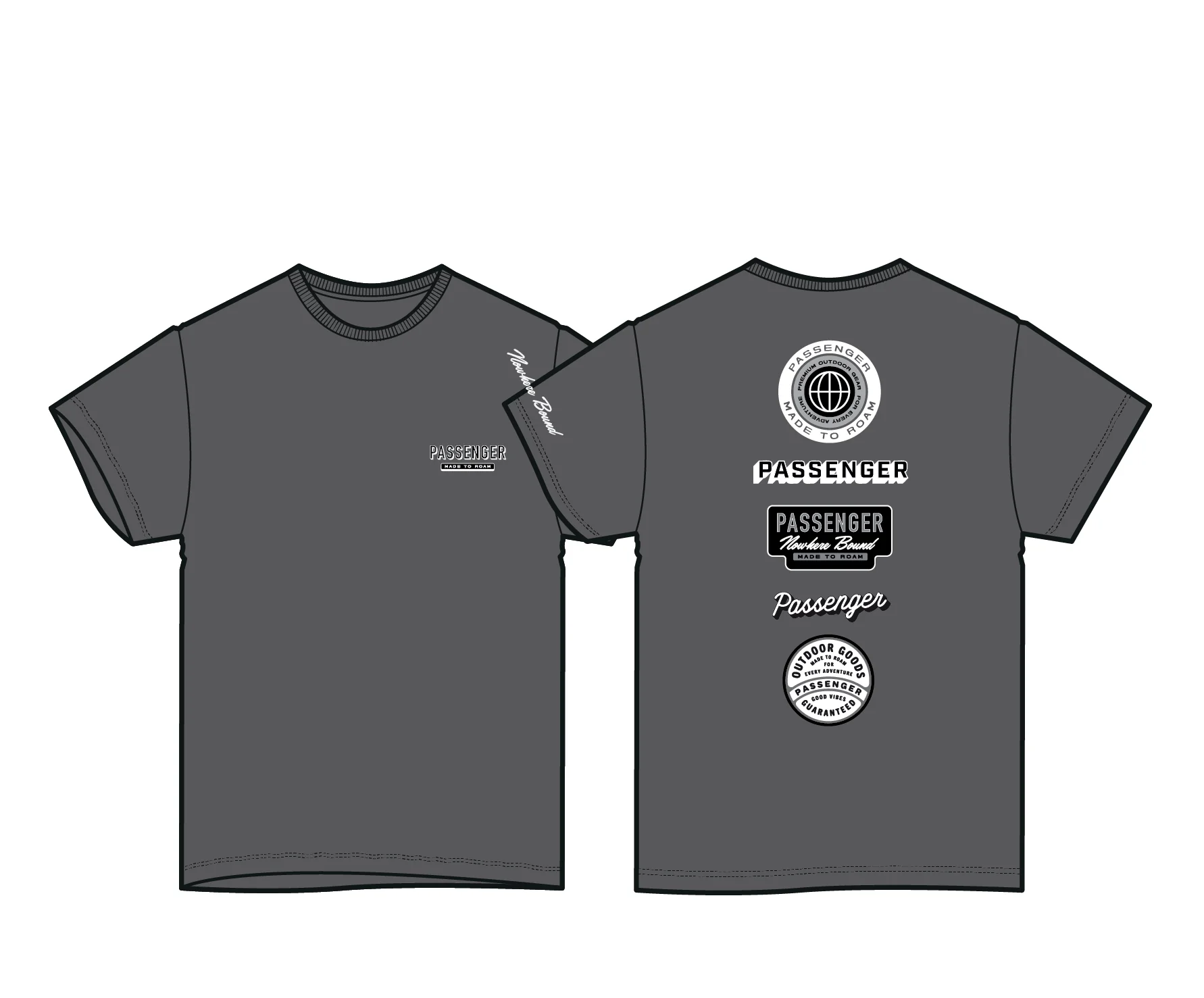 Guided T-Shirt - Charcoal - Image 8