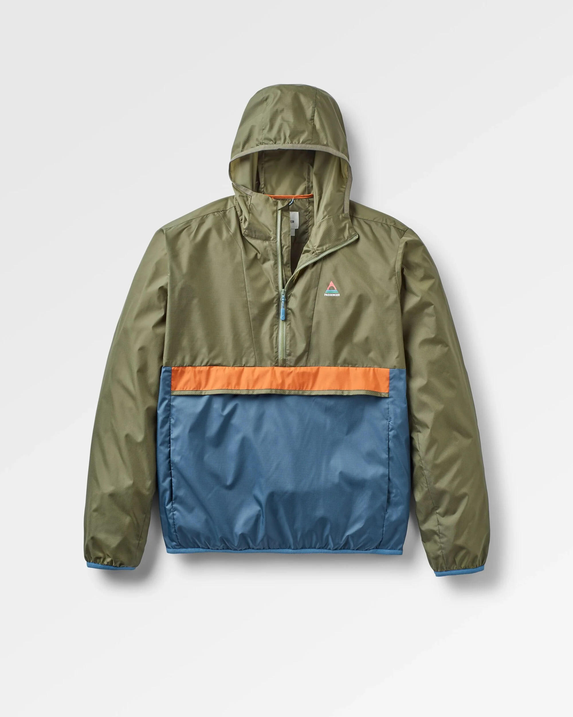 Gusto Windshell Anorak - Khaki/Dark Denim - Image 2