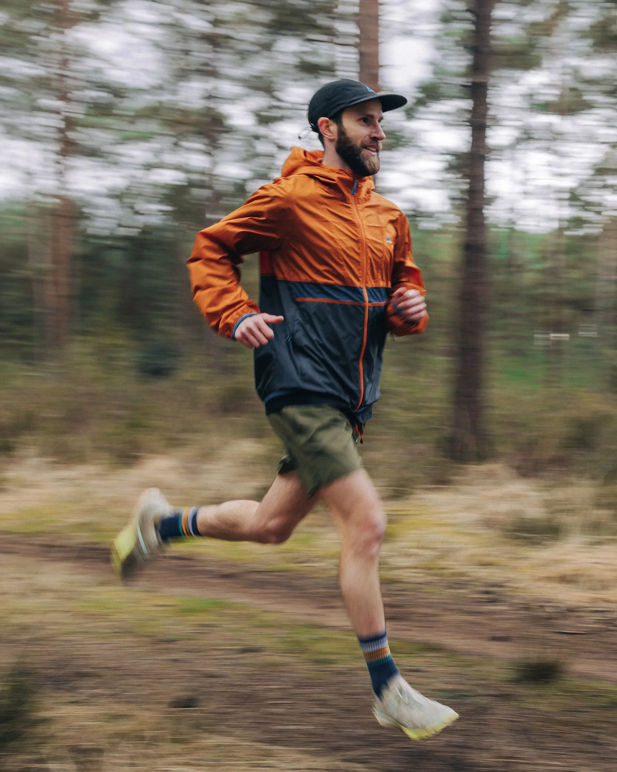 Gusto Windshell Jacket - Sunset Orange/Charcoal