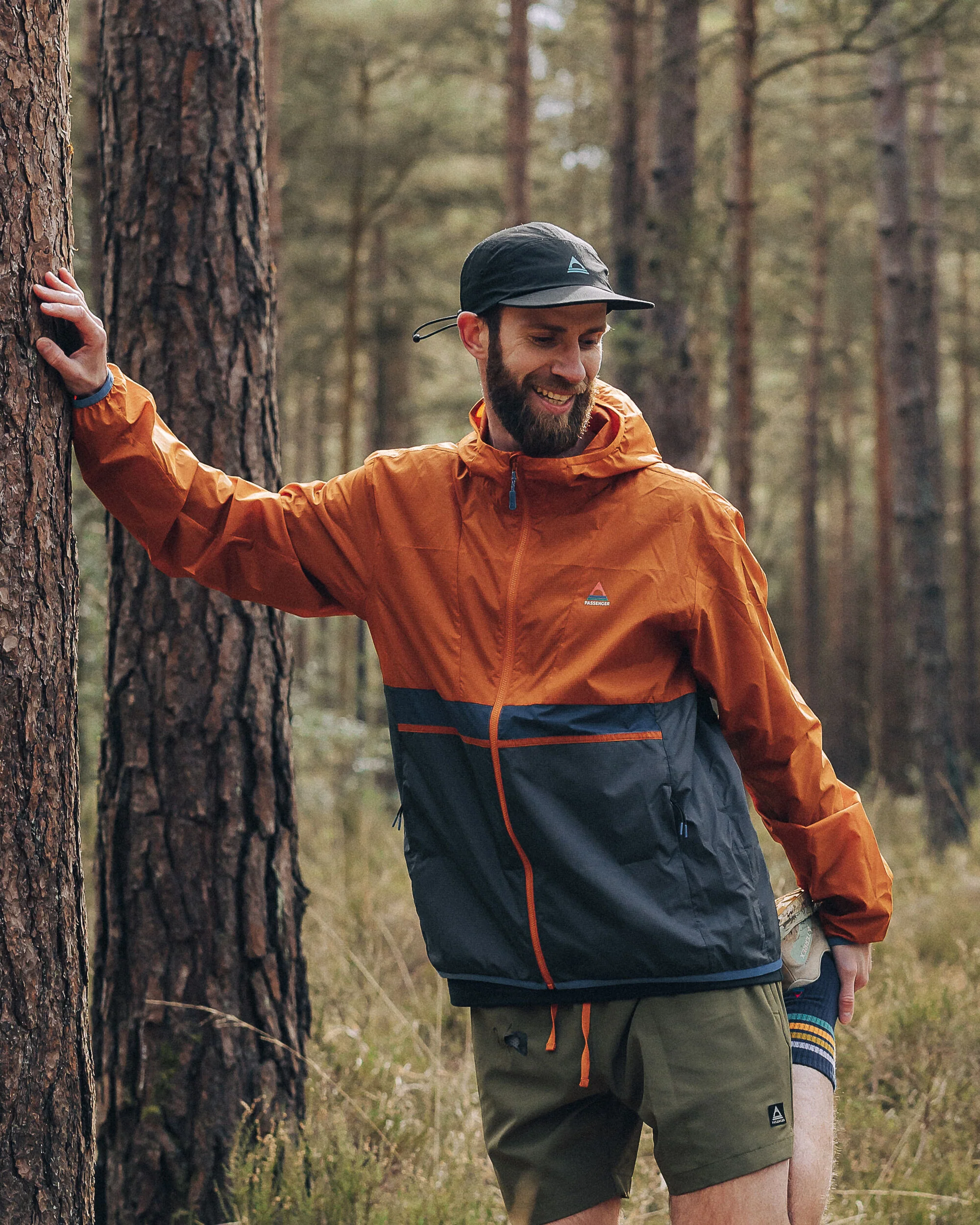 Gusto Windshell Jacket - Sunset Orange/Charcoal - Image 4