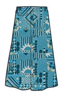 Hannah Skirt - Vintage Patchwork Blue Pool - Image 8