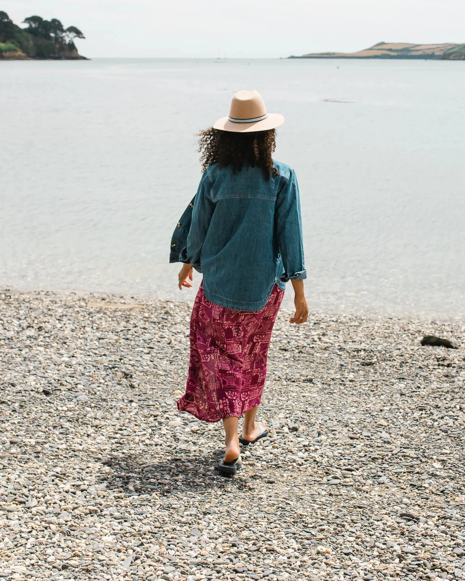 Hannah Skirt - Vintage Patchwork Wine - Image 4