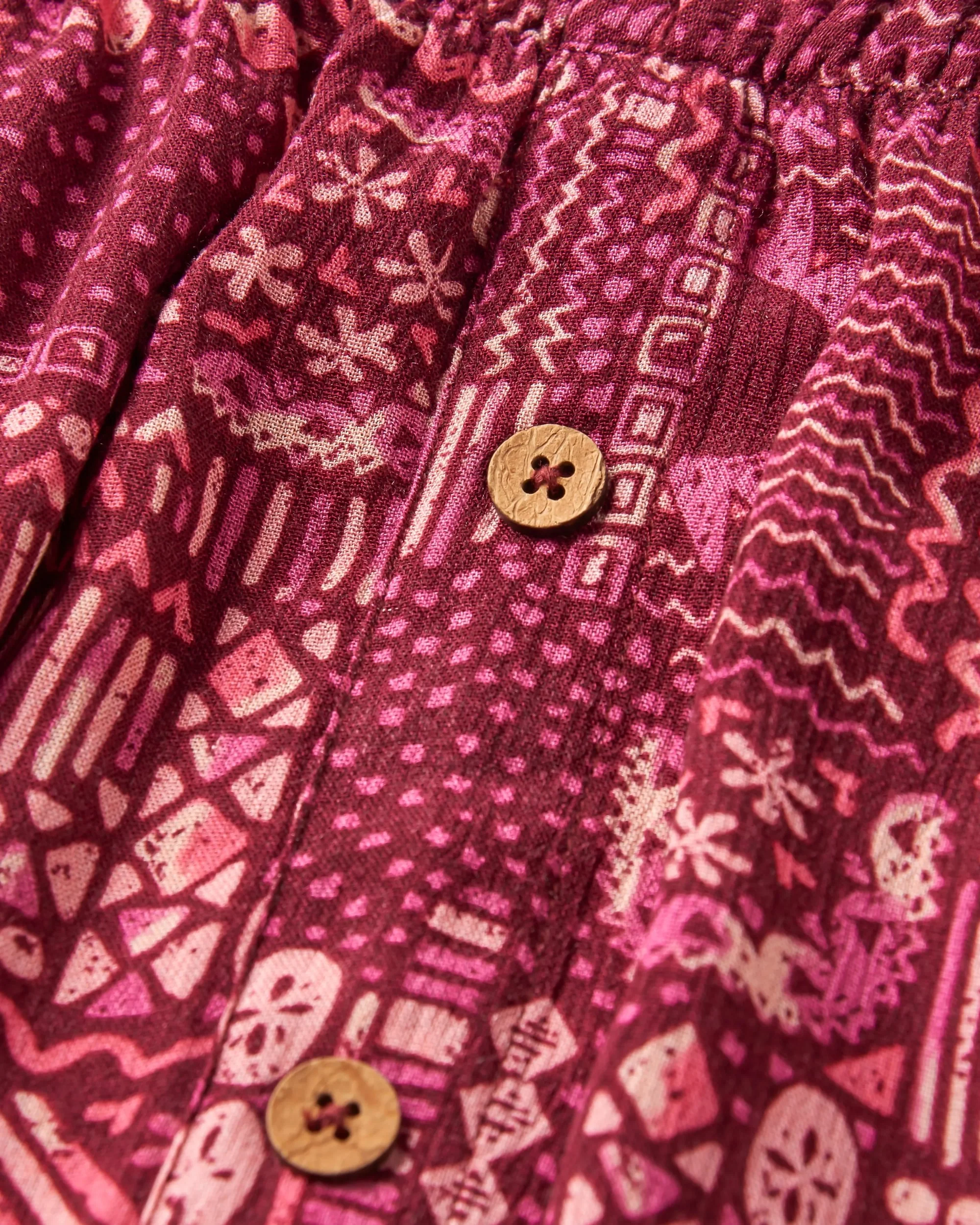 Hannah Skirt - Vintage Patchwork Wine - Image 7