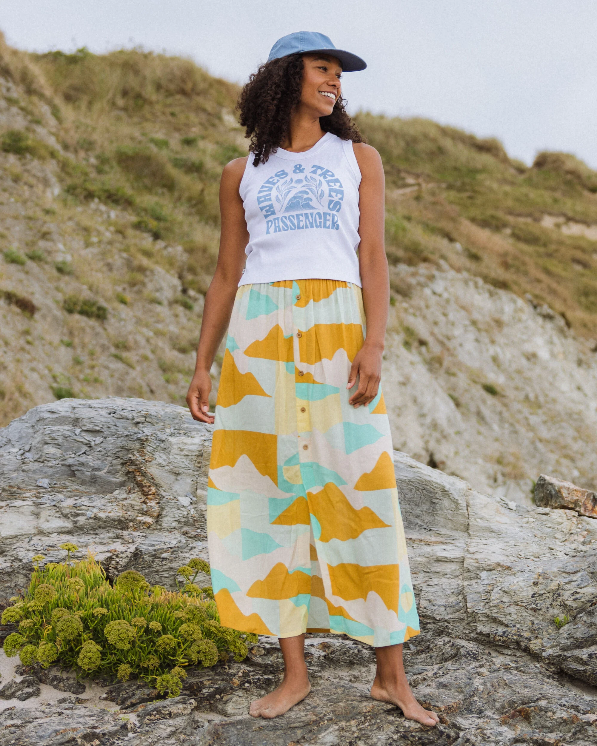 Hannah Skirt - Vista Patchwork Yellow