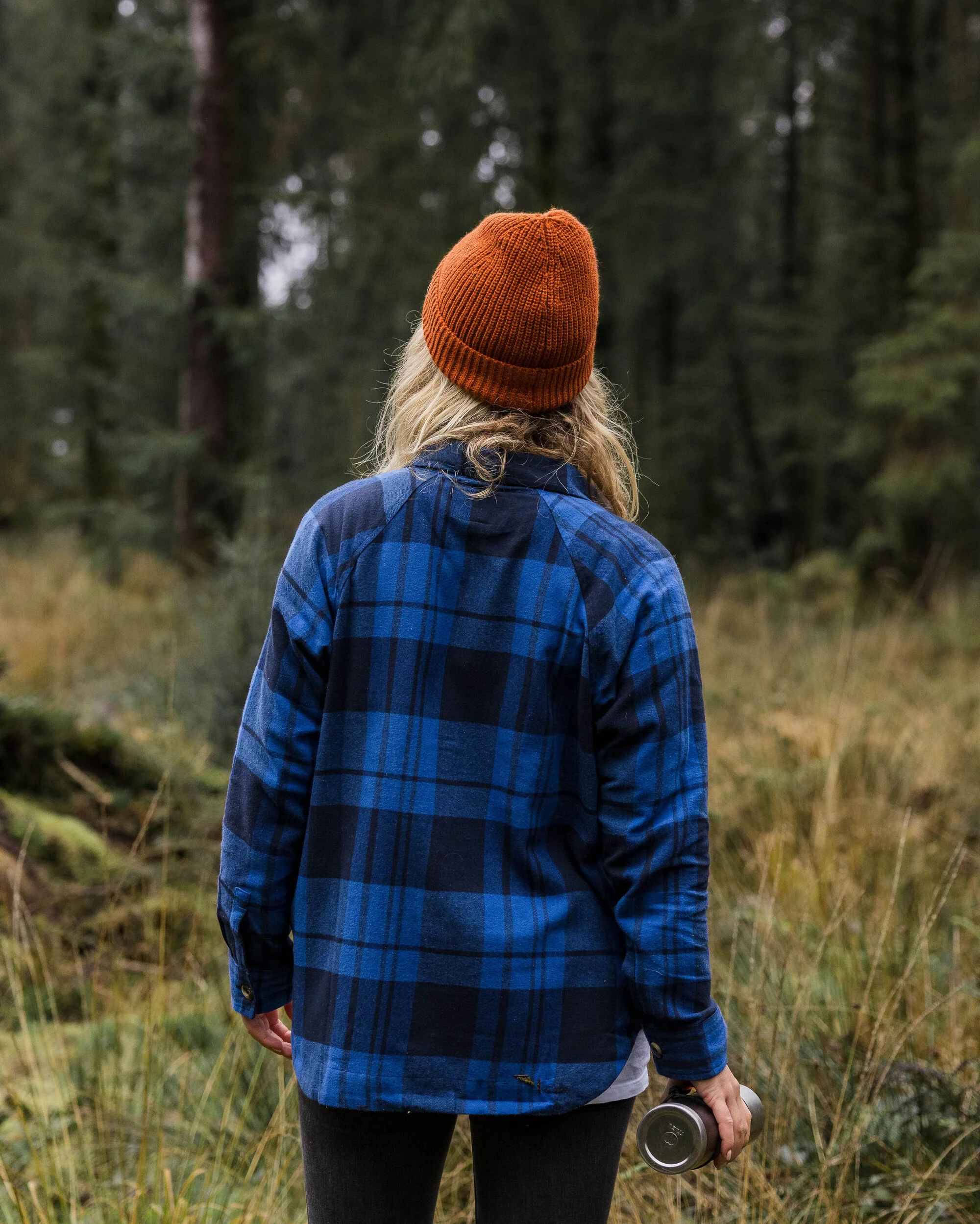 Harmony Organic Cotton Check Shirt - True Blue - Image 2
