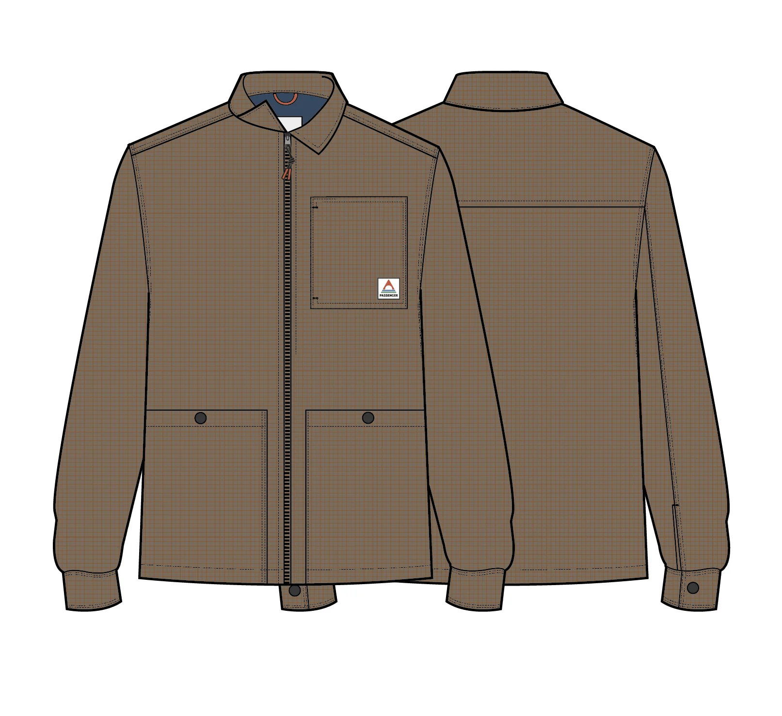 Harvest Organic Cotton Cord Overshirt - Caramel Brown - Image 10