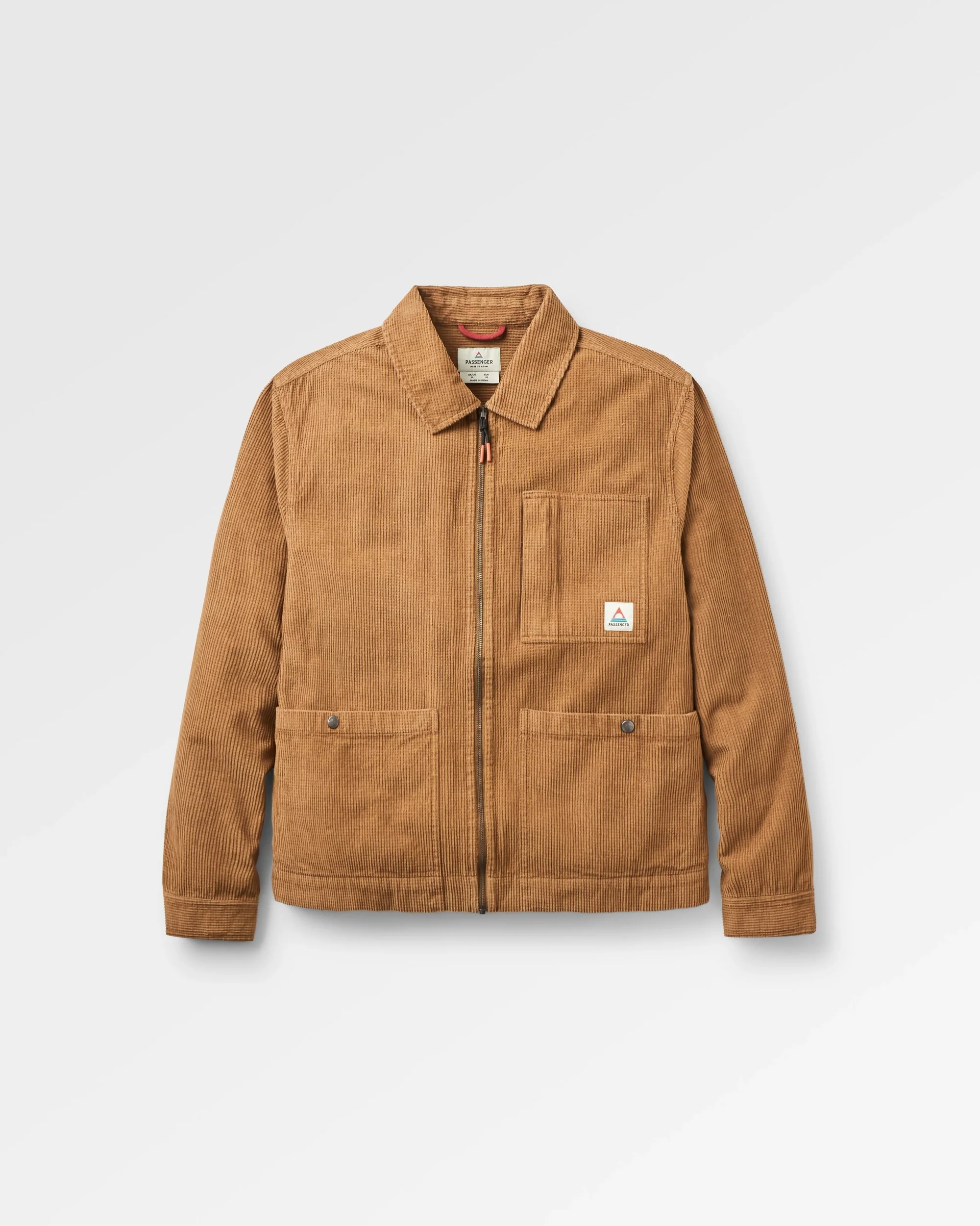 Harvest Organic Cotton Cord Overshirt - Caramel Brown - Image 2