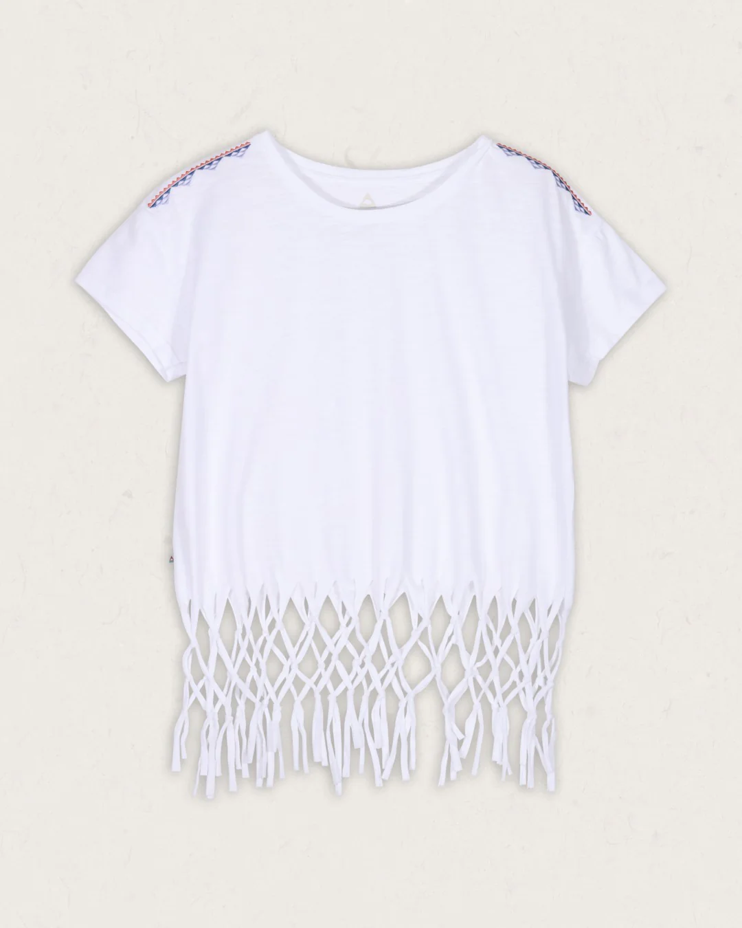 Henna Tassel T-Shirt - White - Image 7