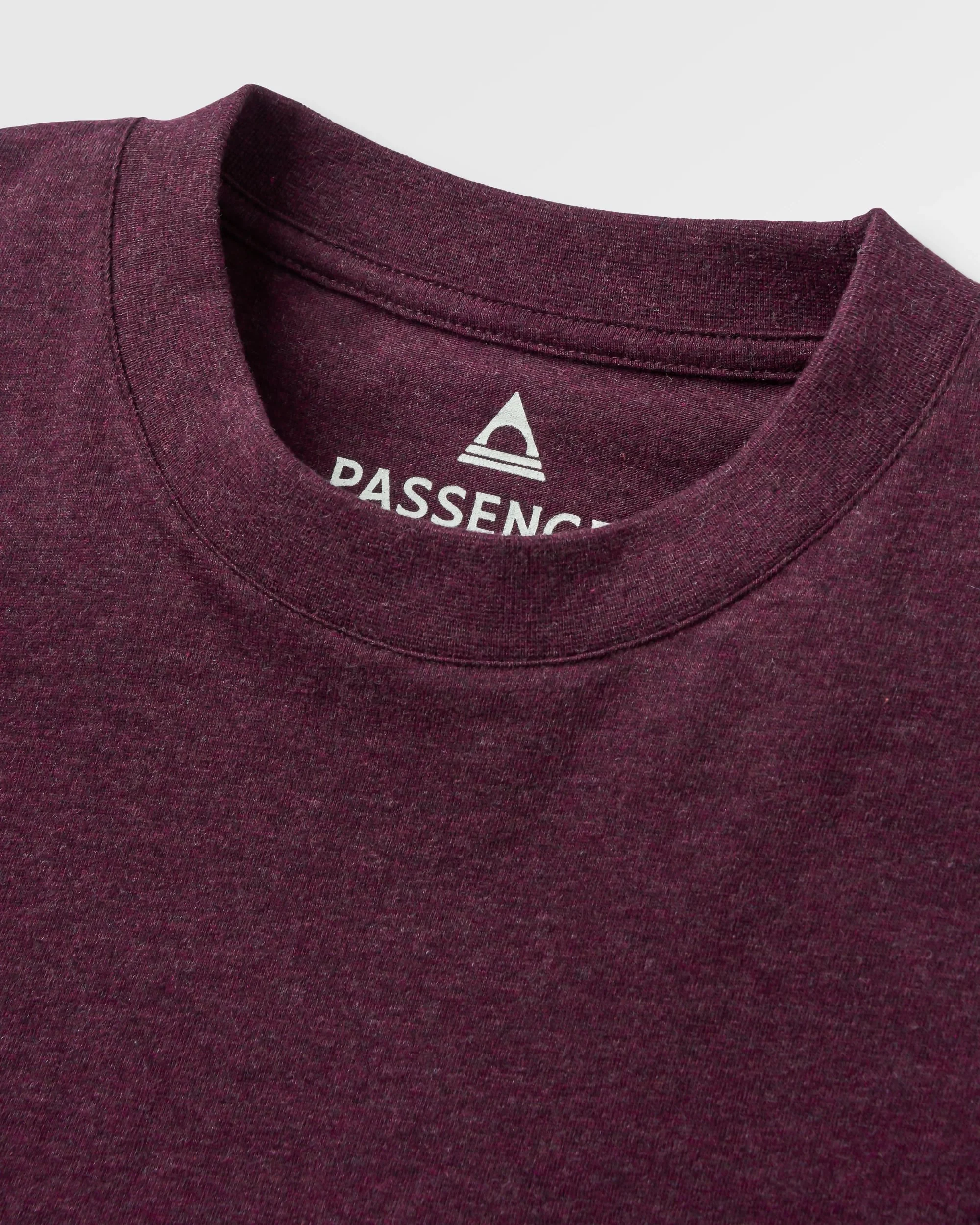 Heritage Organic Relaxed Fit T-Shirt - Wine Marl - Image 3