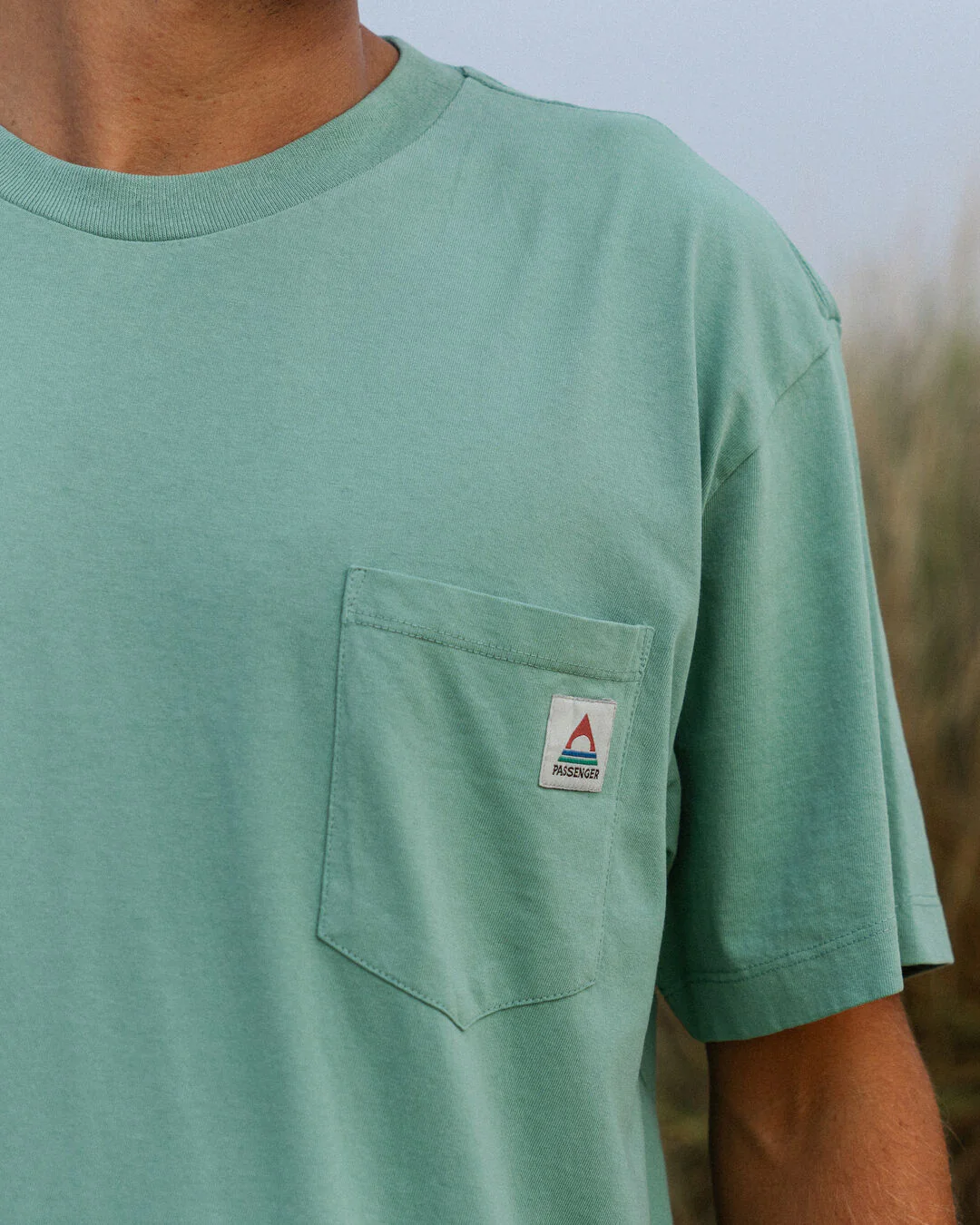 Heritage Pocket T-Shirt - Mid Sage - Image 2