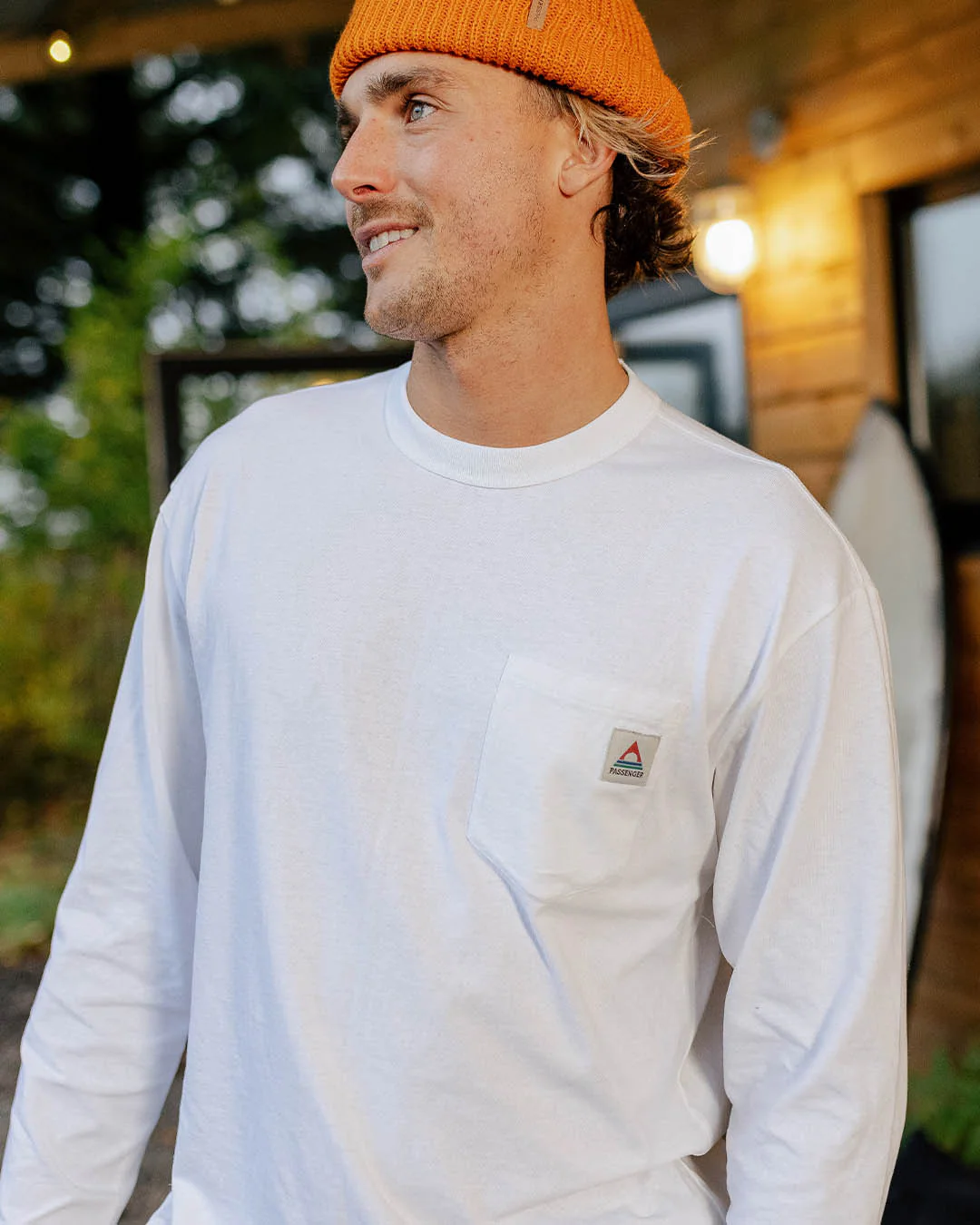 Heritage Organic Relaxed Fit LS T-Shirt - White - Image 4