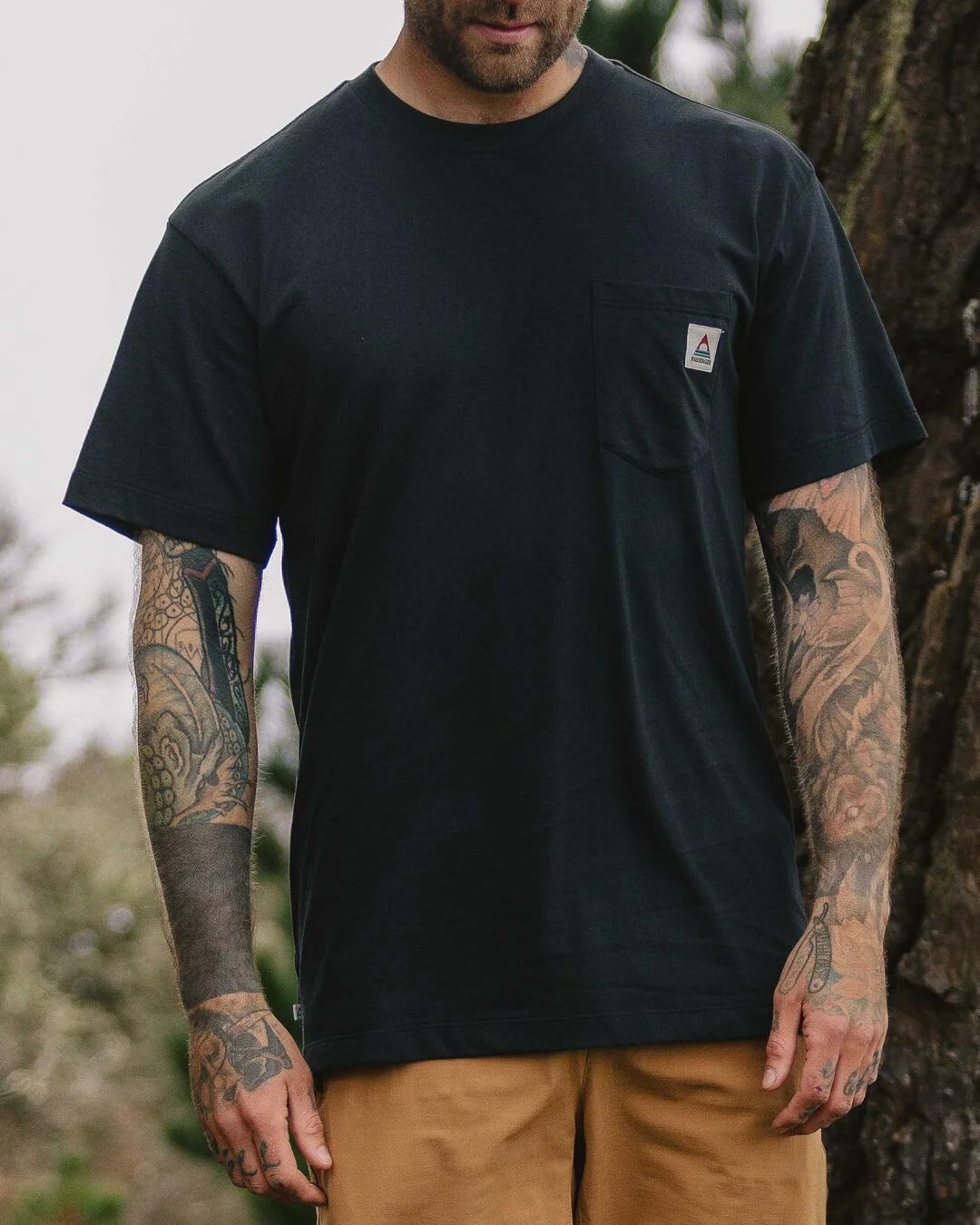 Heritage Organic Relaxed Fit T-Shirt - Black - Image 4