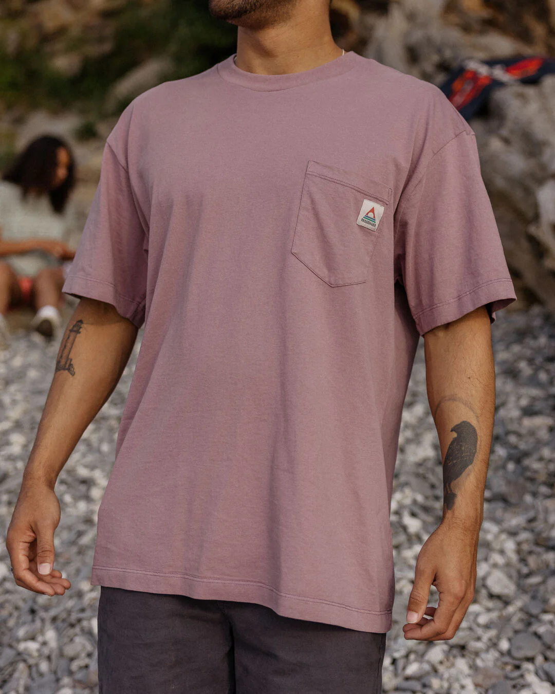 Heritage Organic Relaxed Fit T-Shirt - Grape - Image 3