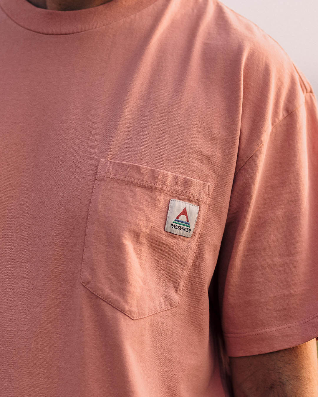 Heritage Organic Relaxed Fit T-Shirt - Peach - Image 3