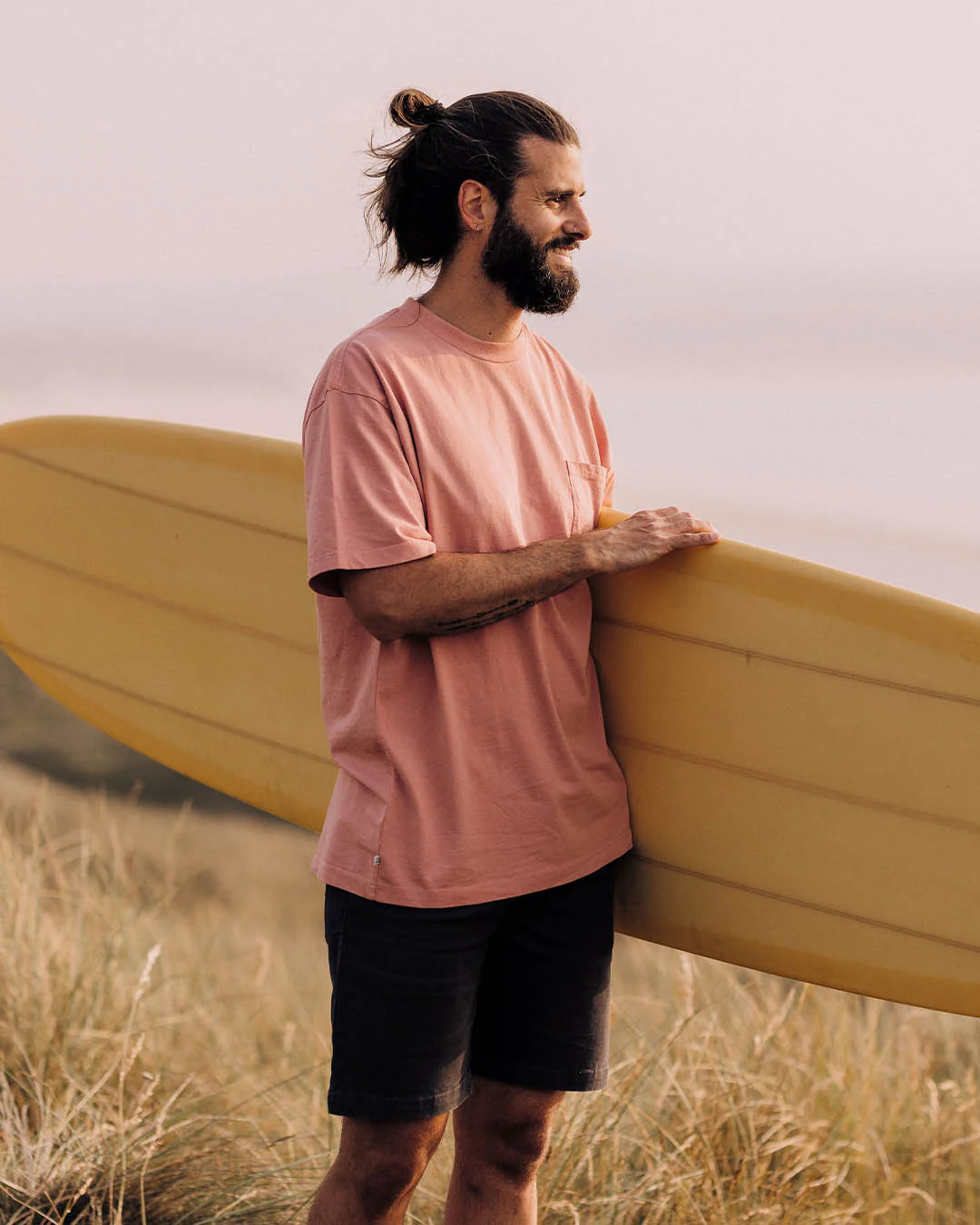 Heritage Organic Relaxed Fit T-Shirt - Peach - Image 4