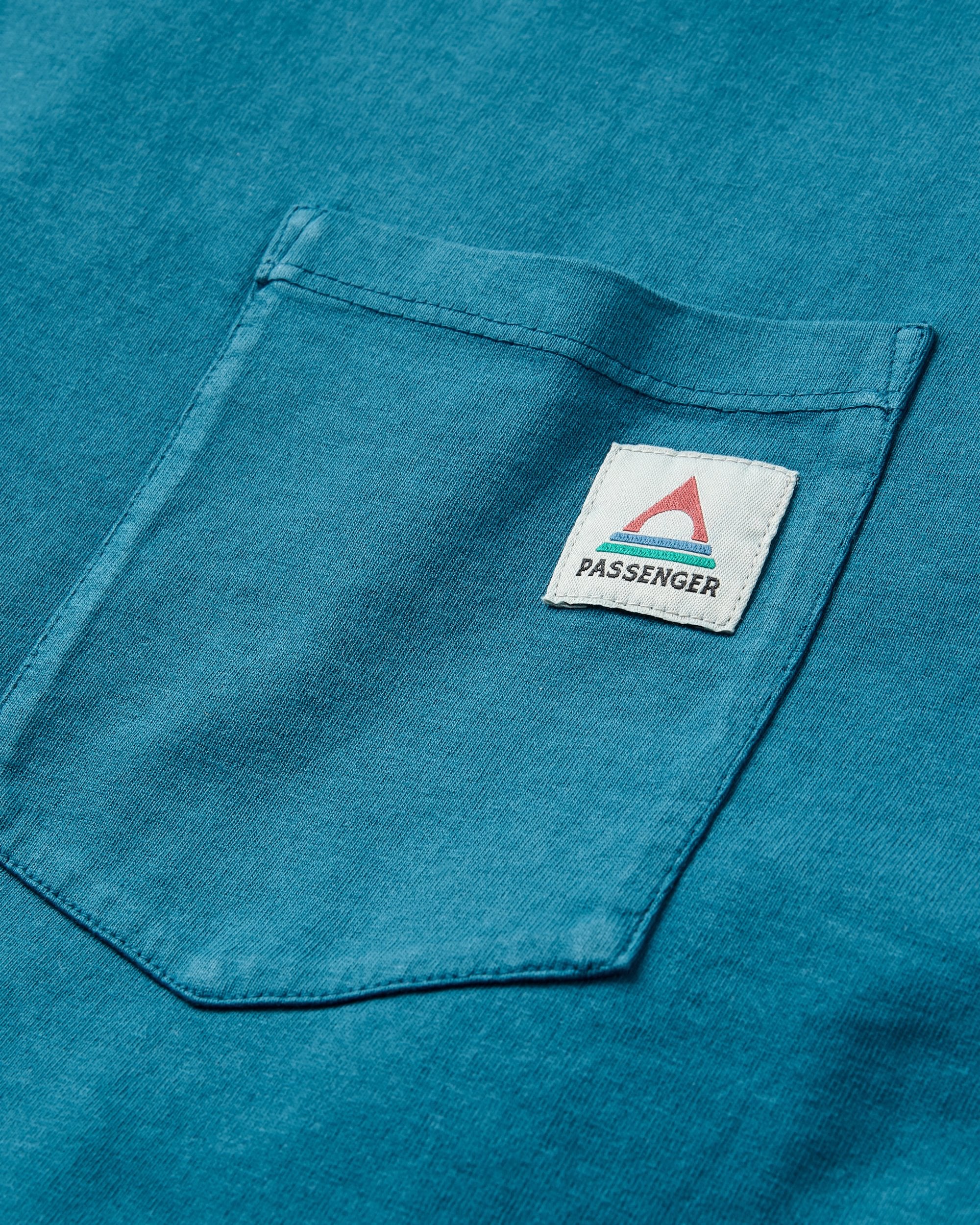 Heritage Organic Relaxed Fit LS T-Shirt - Tidal Blue - Image 2