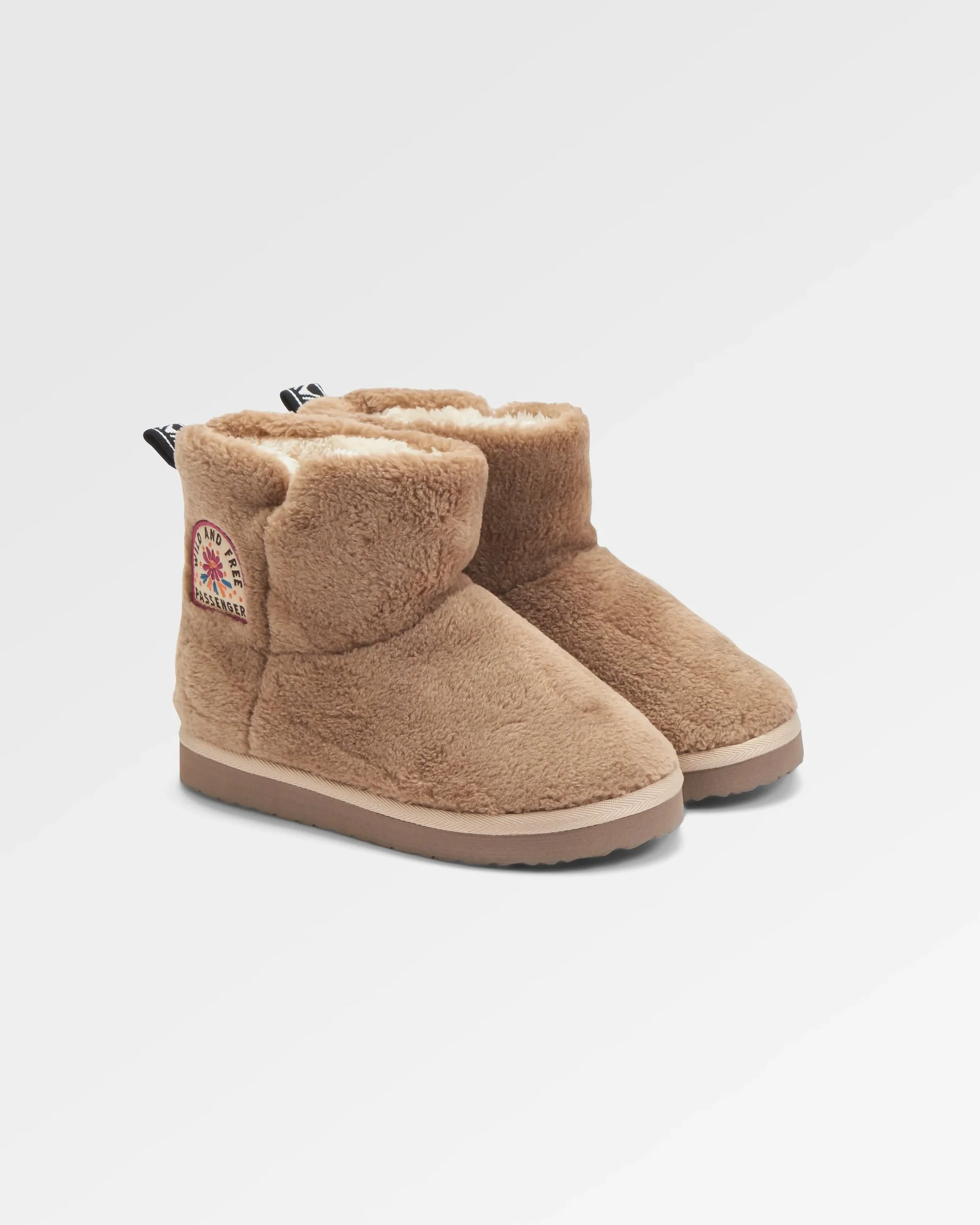 Hideaway Hut Sherpa Fleece Slipper - Biscuit - Image 2