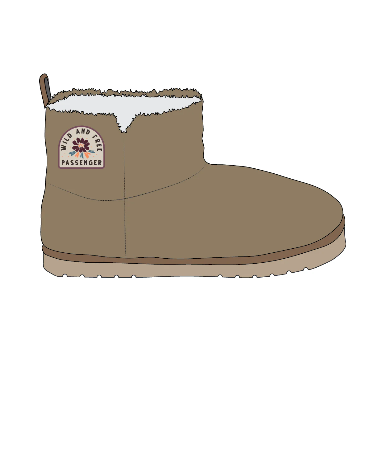 Hideaway Hut Sherpa Fleece Slipper - Biscuit - Image 7